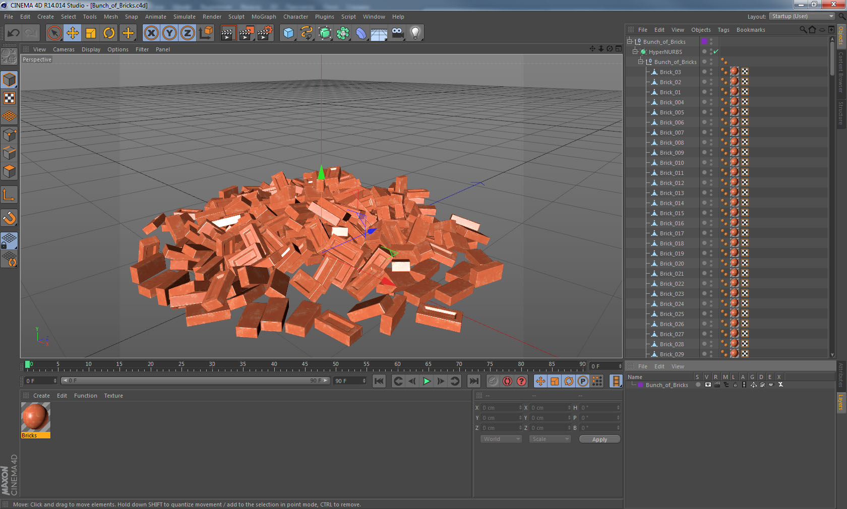 3D model Bunch of Bricks