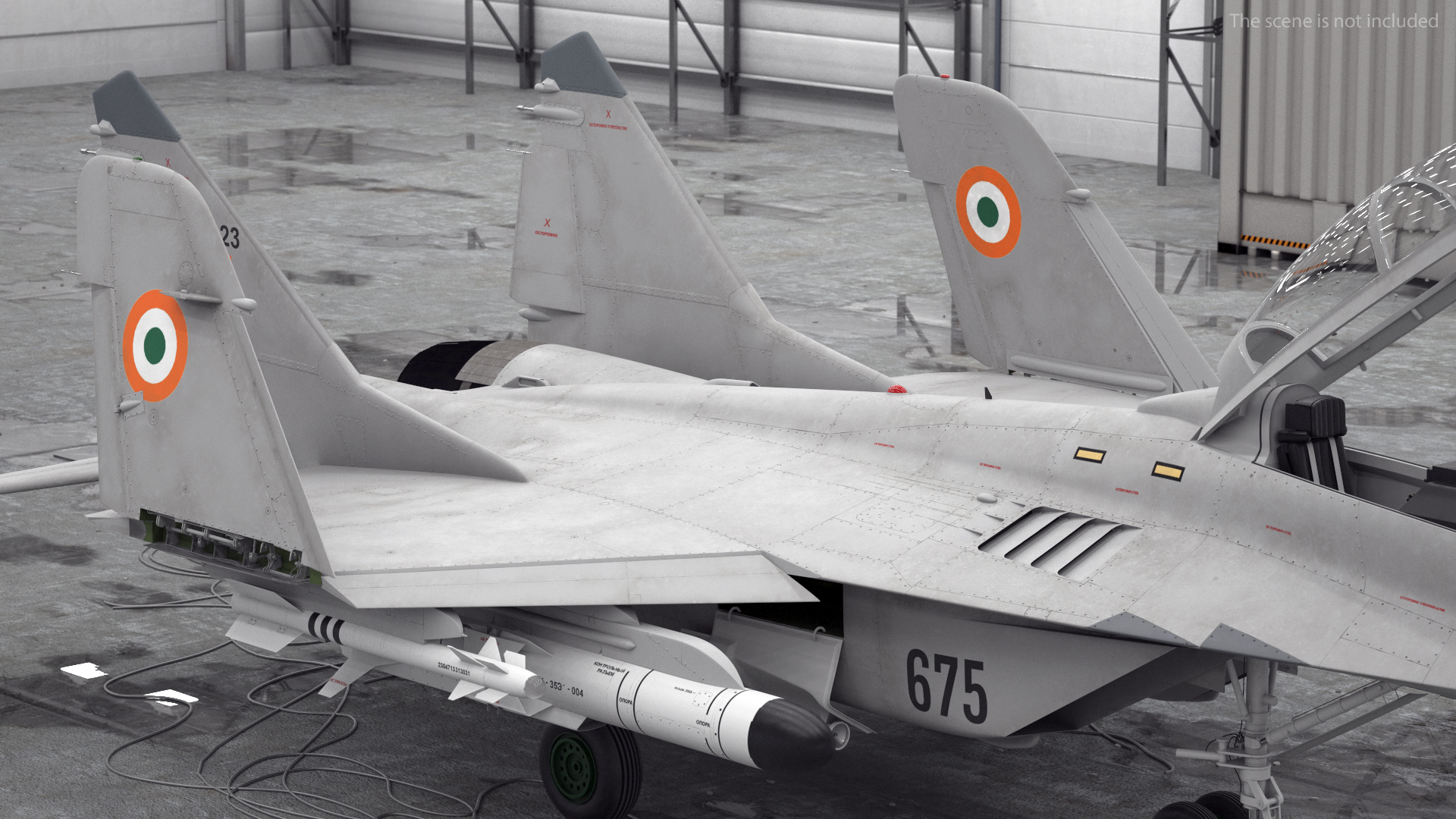 3D MiG 29 KUB Tandem Aircraft Indian with Armament Rigged for Maya model