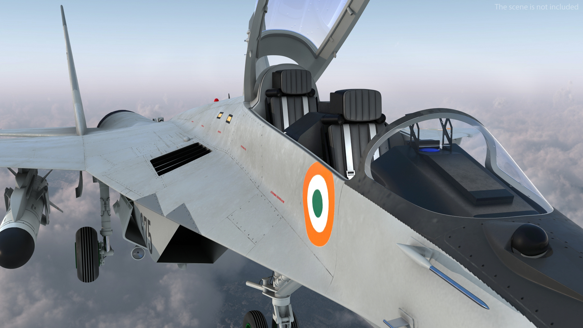 3D MiG 29 KUB Tandem Aircraft Indian with Armament Rigged for Maya model