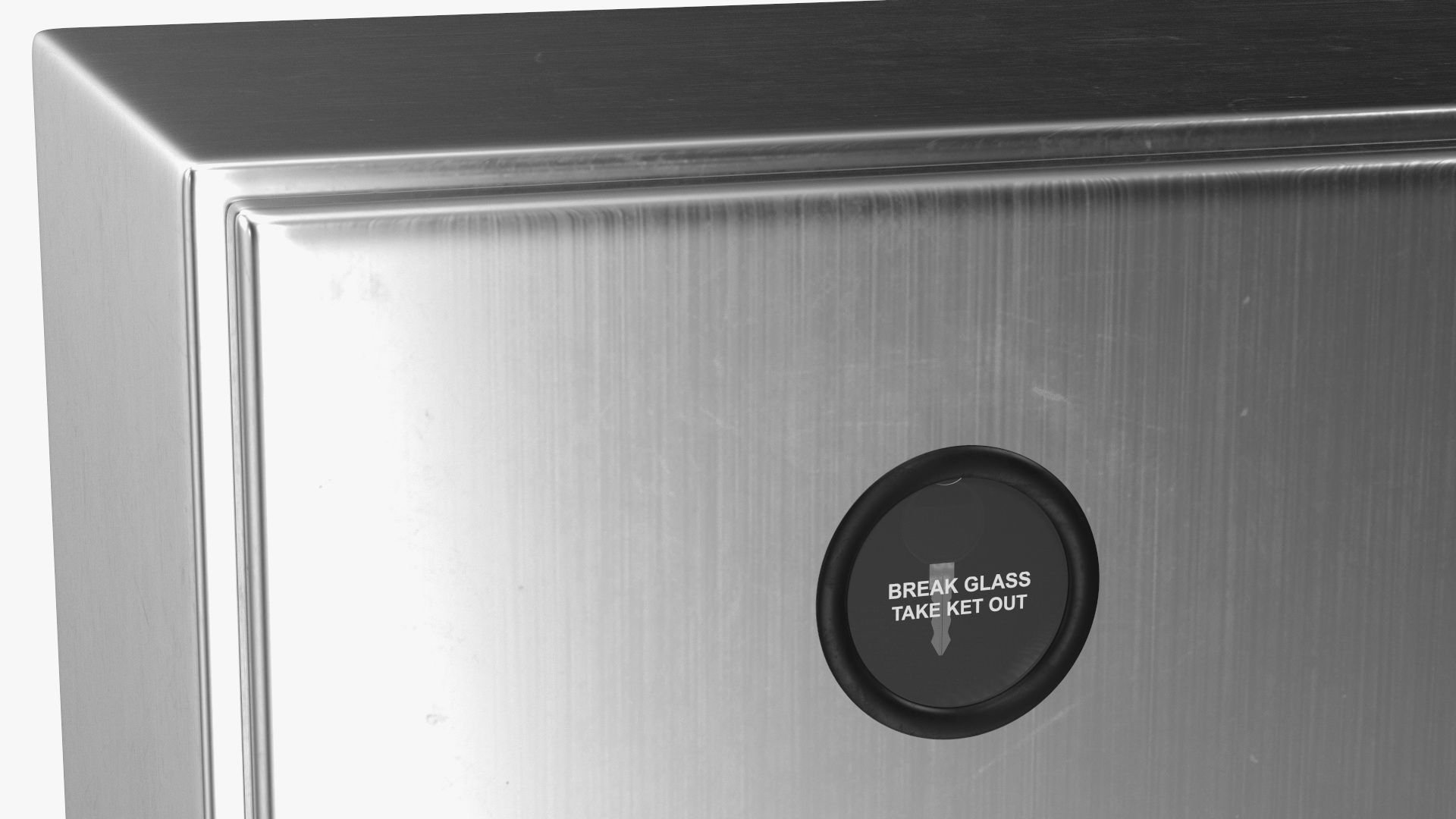Fire Hose Reel Stainless Steel Cabinet Set 3D