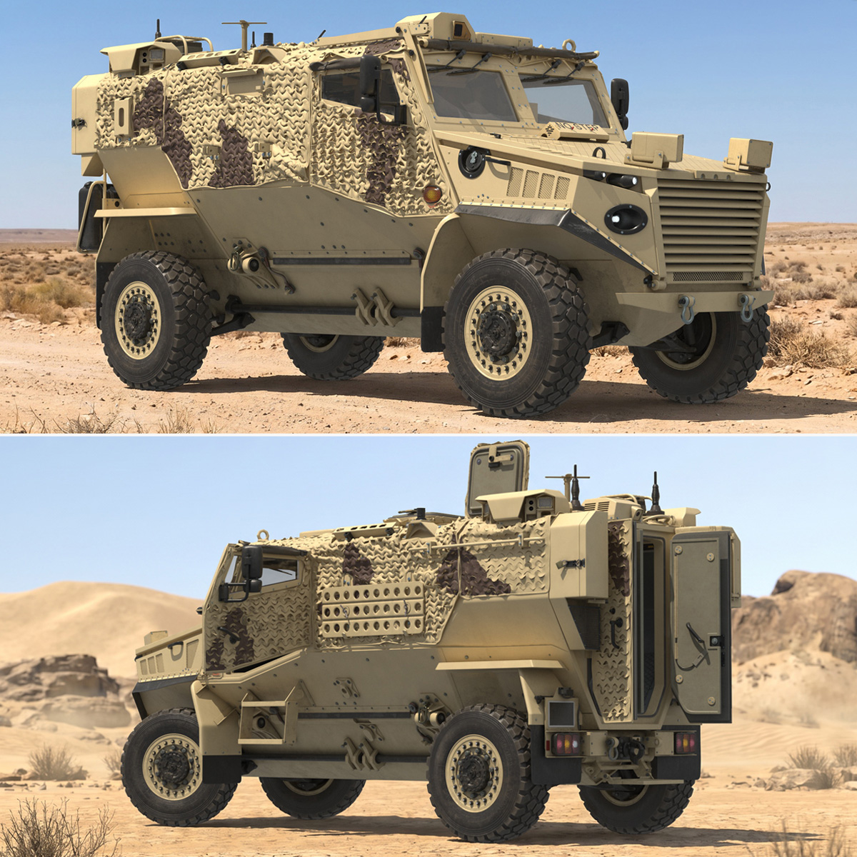 Foxhound Light Tactical Vehicle with Interior Rigged