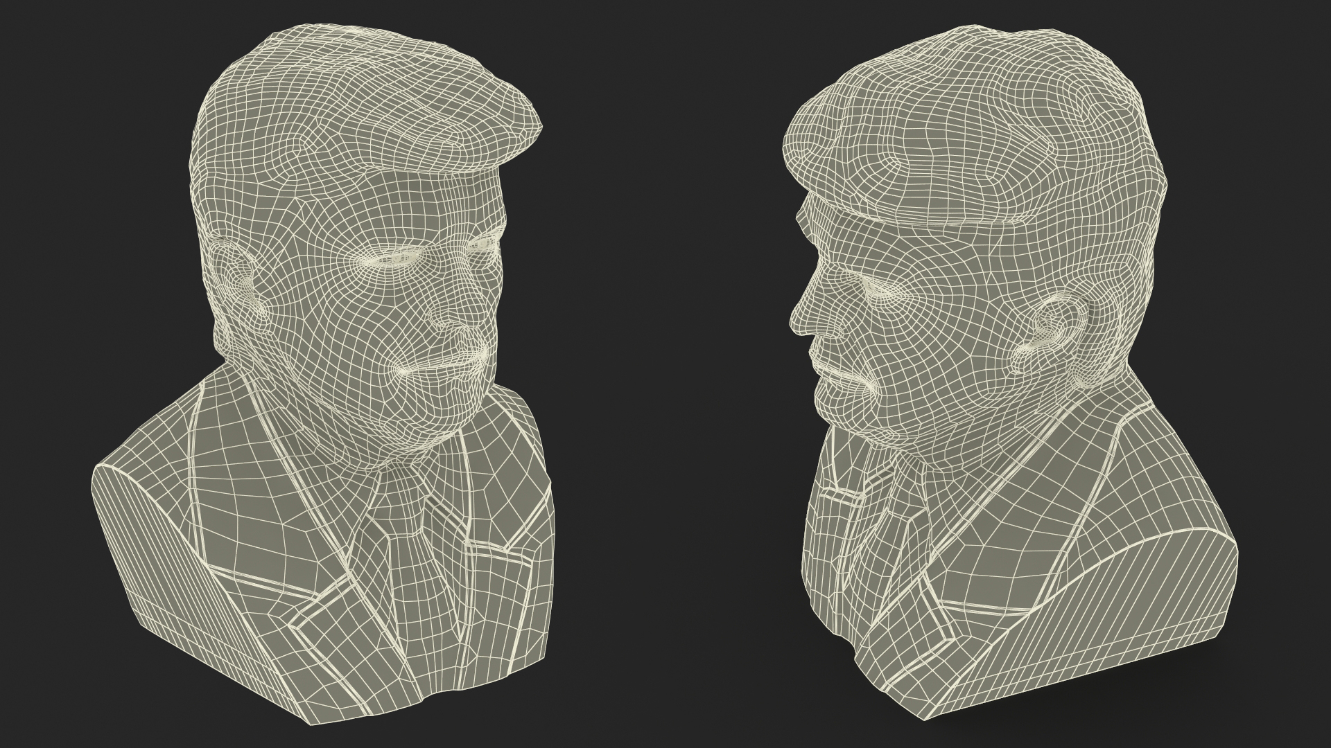 3D model Silver Bust of President Trump