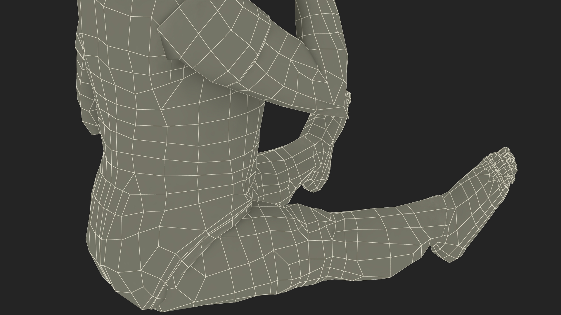 3D African Baby Boy Wearing Bodysuit Sitting