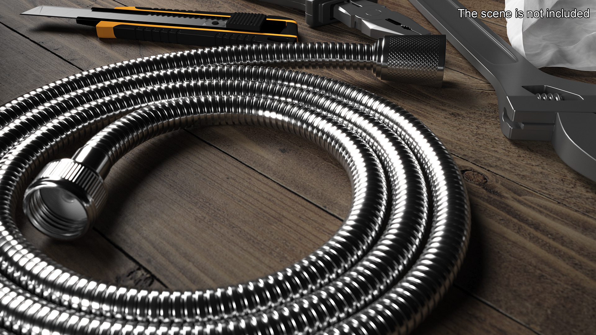 3D Shower Hose Chrome model
