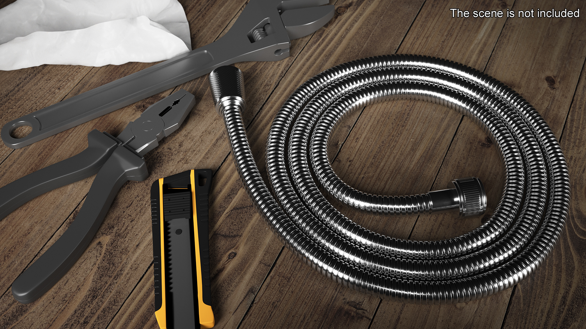 3D Shower Hose Chrome model
