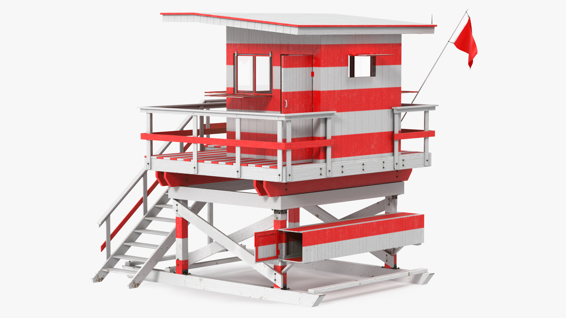 3D Beach Lifeguard Tower