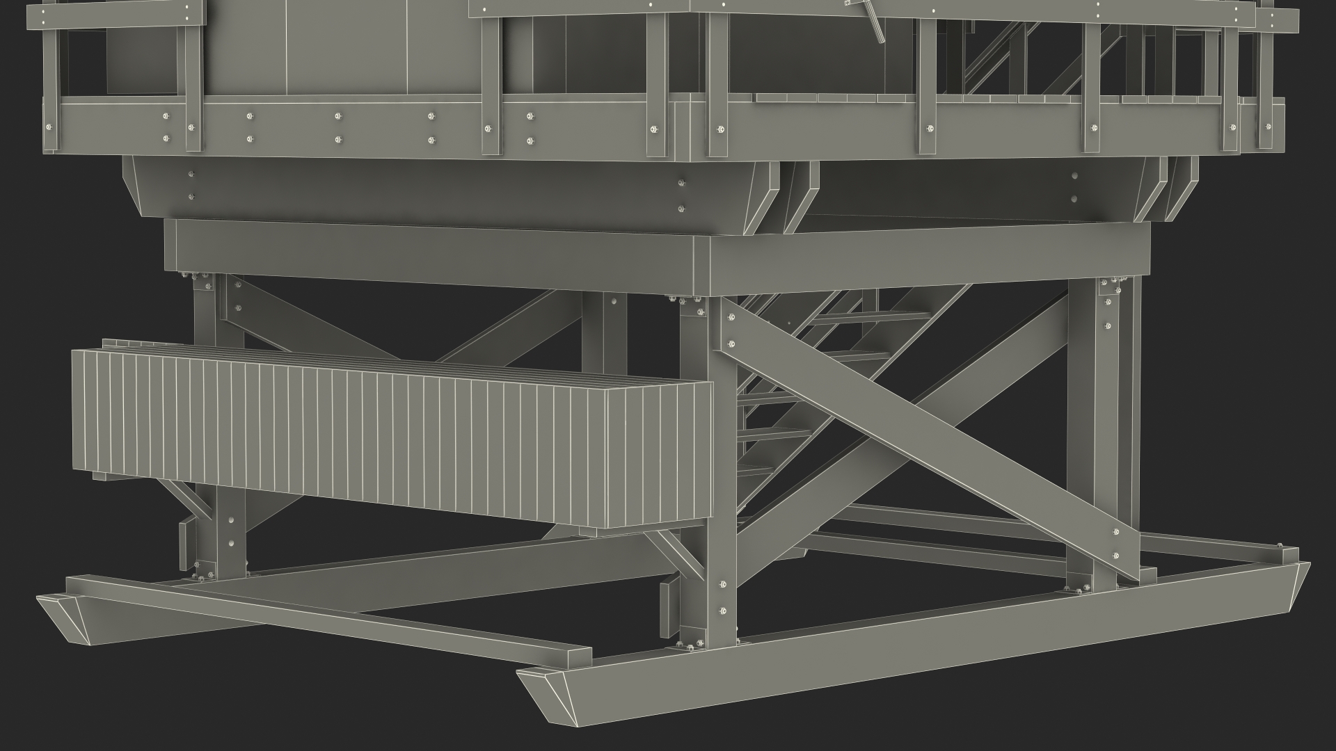 3D Beach Lifeguard Tower
