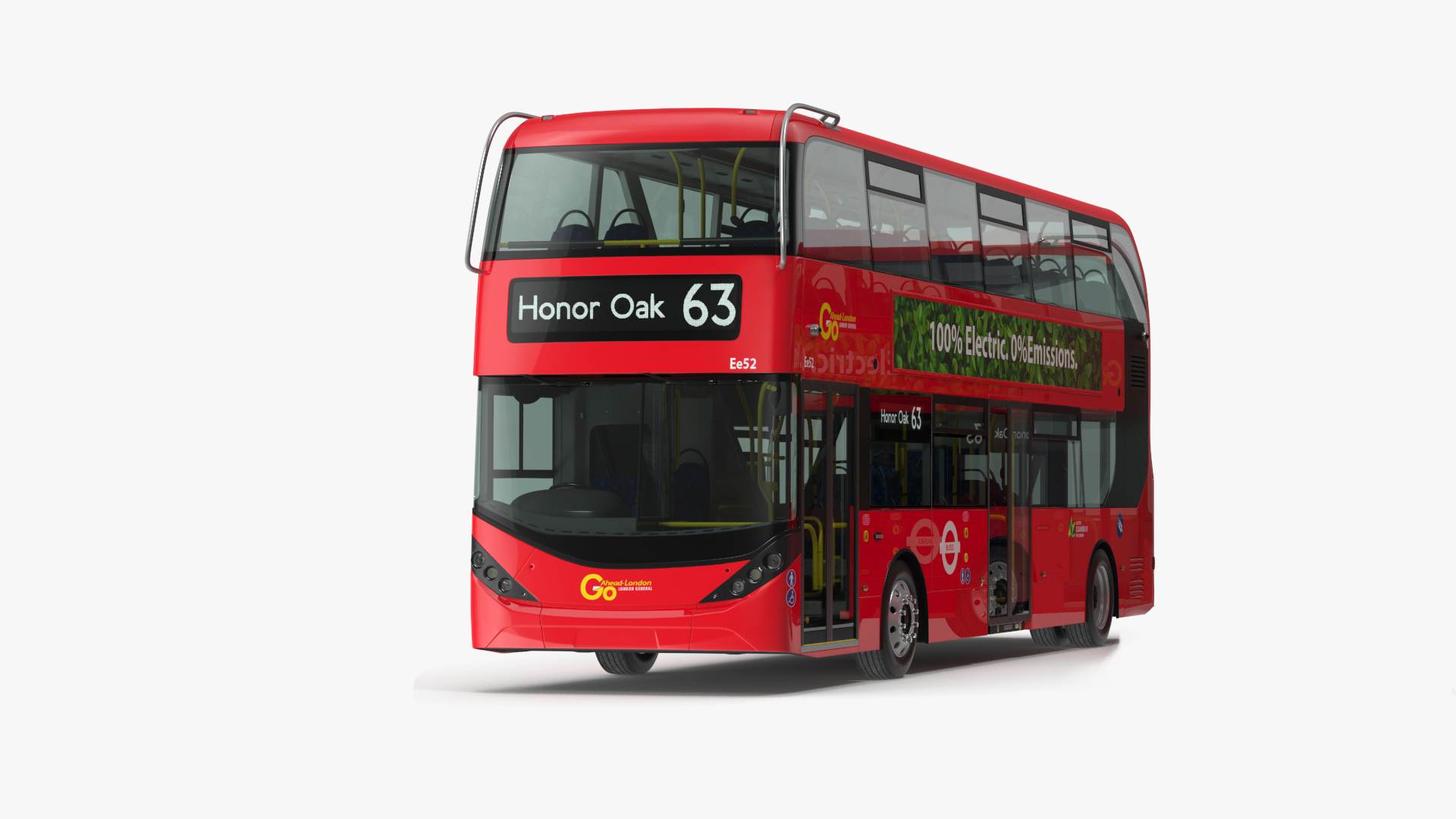 3D Alexander Dennis BYD 500 Electric Bus Rigged for Cinema 4D model