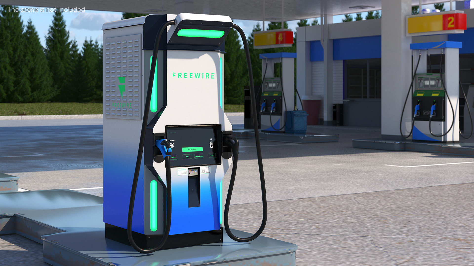 Freewire Ultrafast EV Boost Charger 200 Blue 3D model