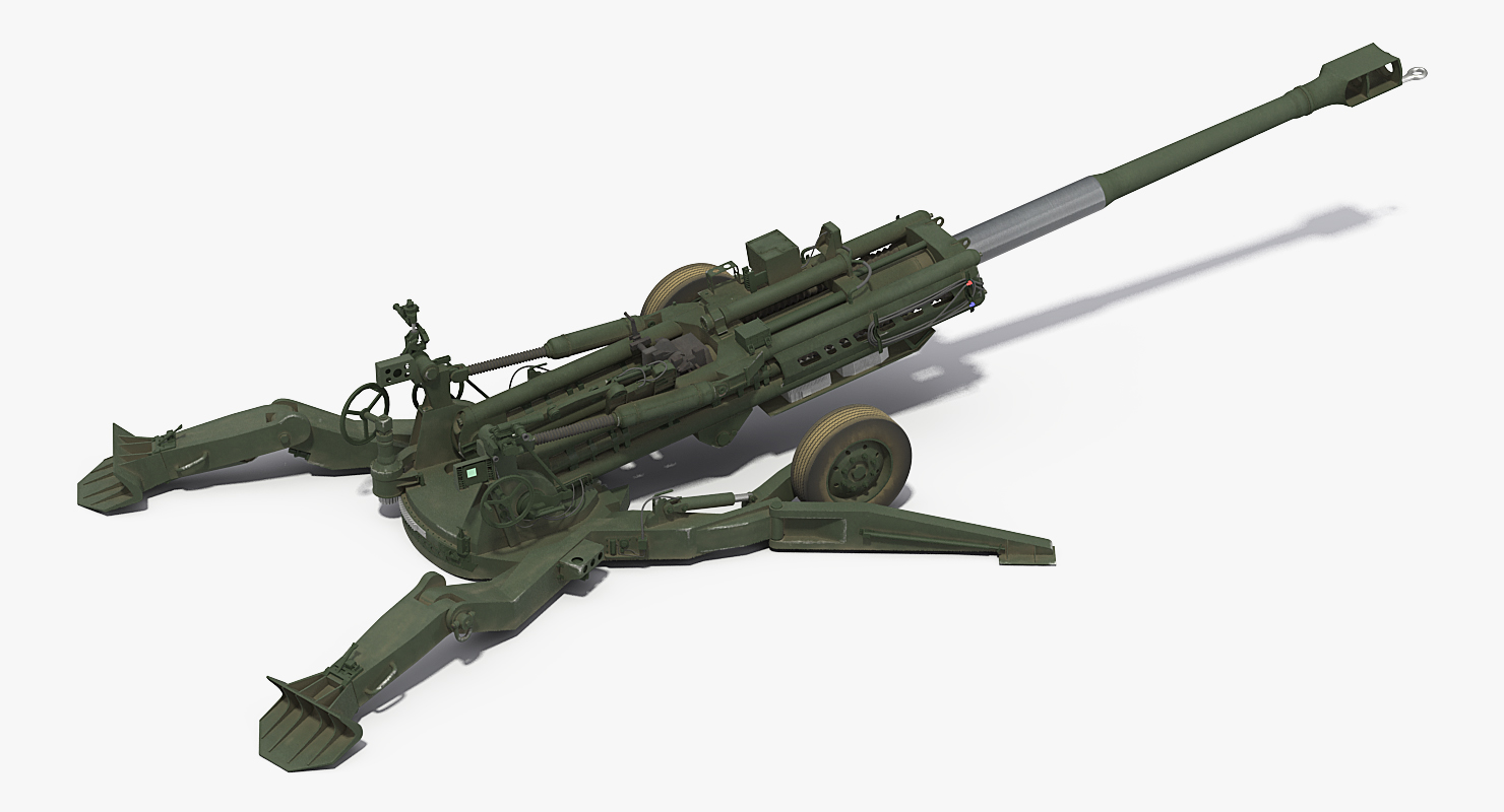 3D Howitzer M777 155mm Rigged
