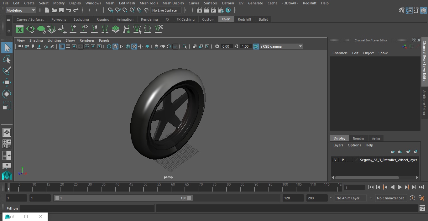 Segway SE 3 Patroller Wheel 3D