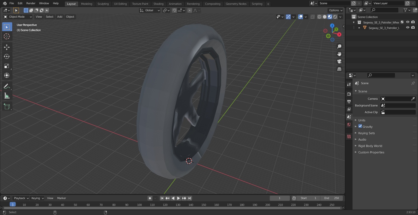 Segway SE 3 Patroller Wheel 3D