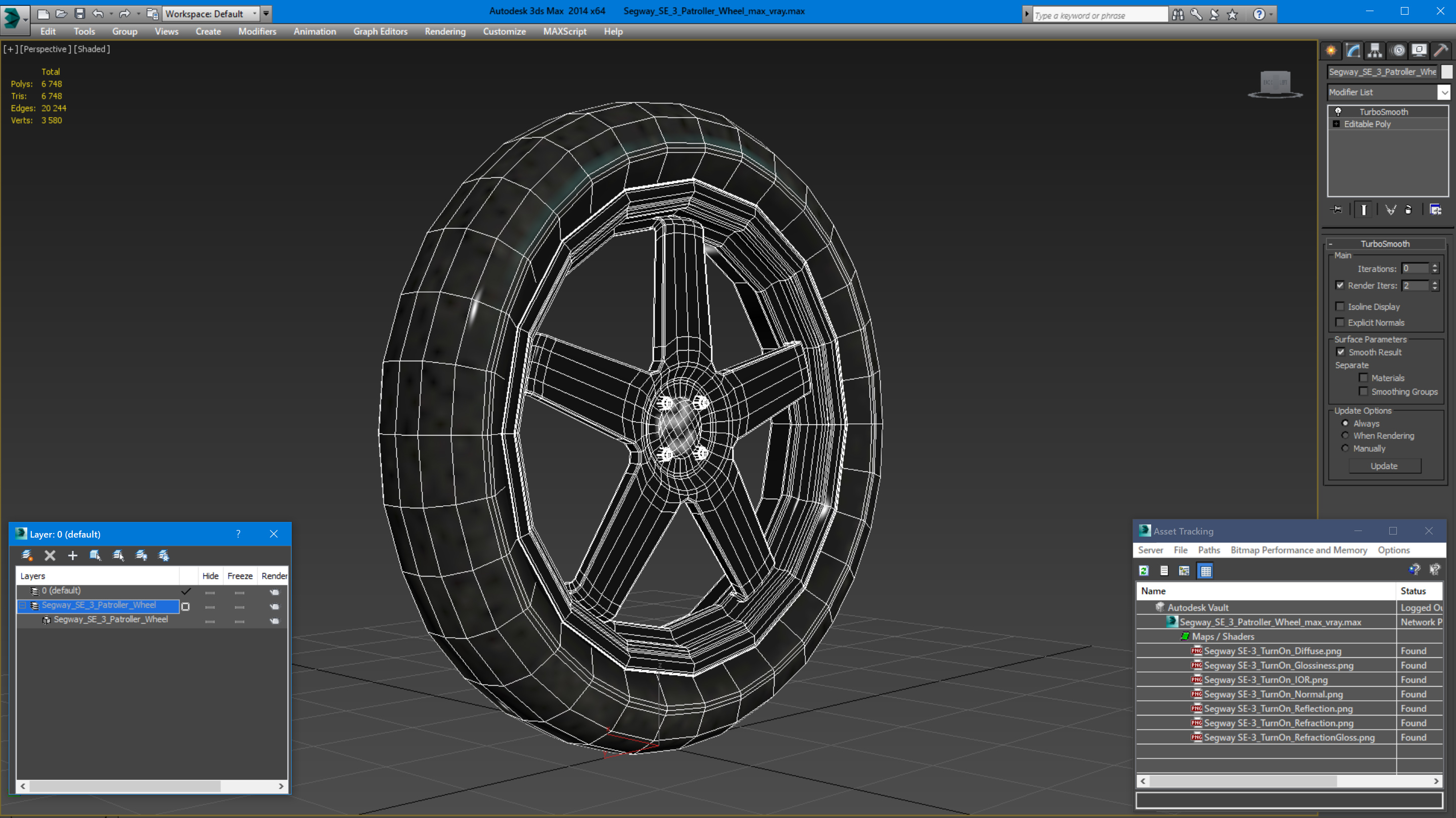 Segway SE 3 Patroller Wheel 3D