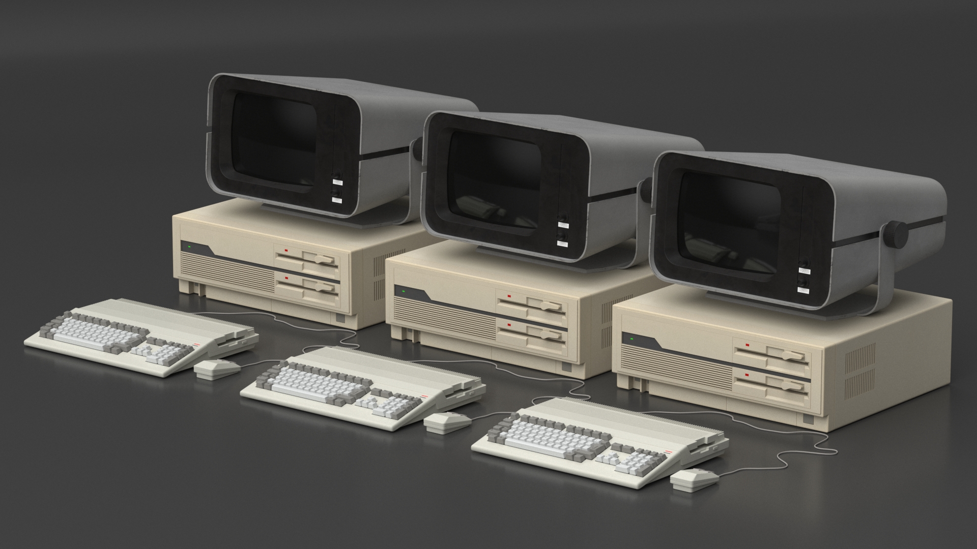 Retro Style Personal Computer 3D model