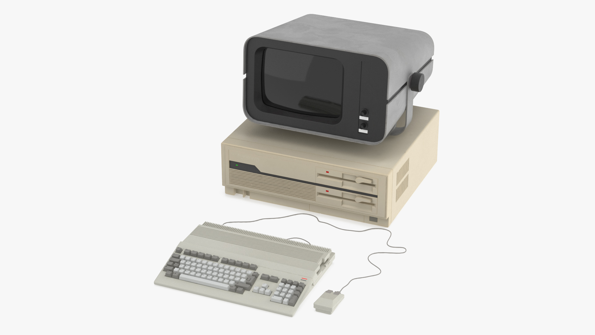 Retro Style Personal Computer 3D model