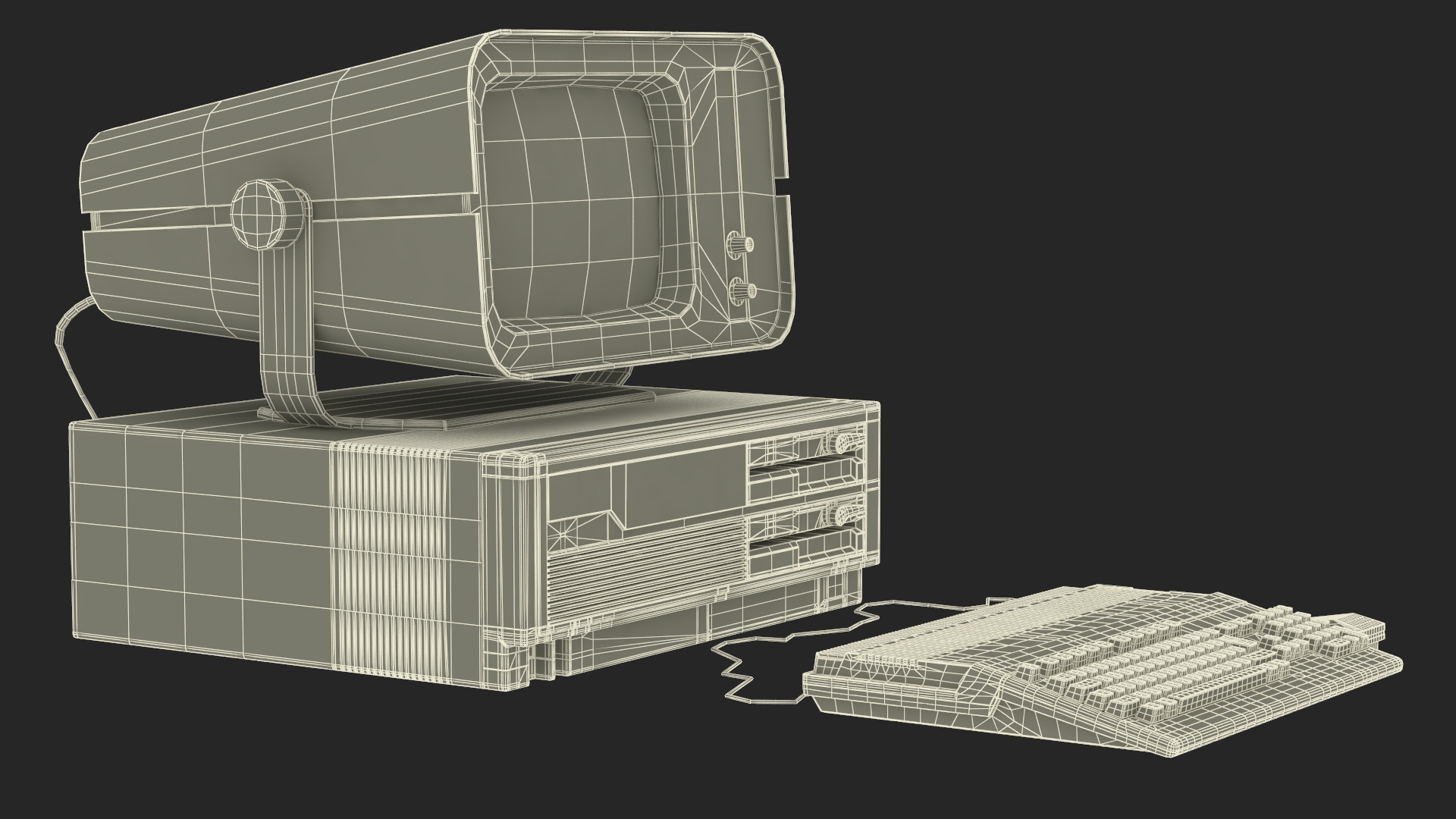 Retro Style Personal Computer 3D model