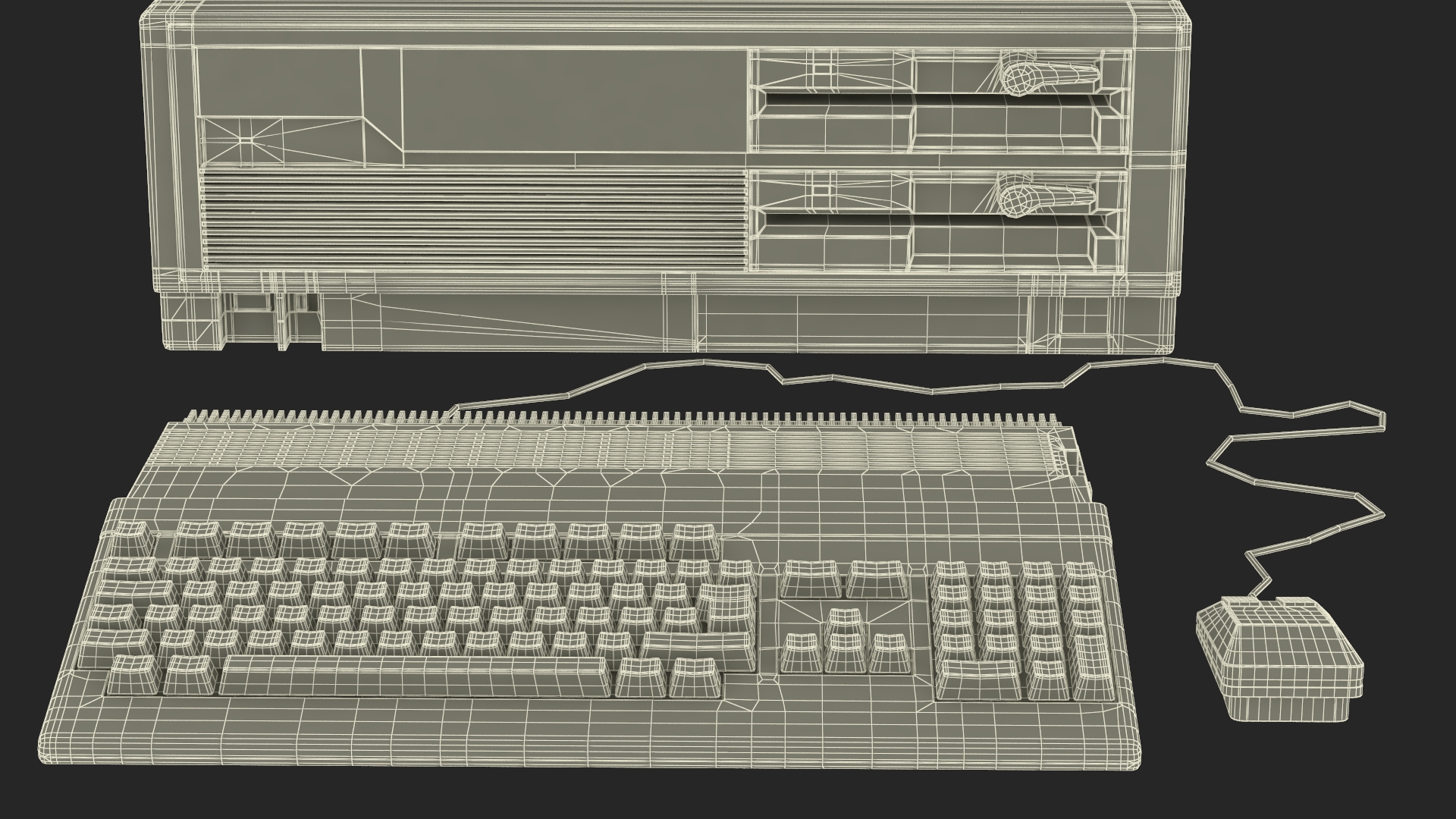 Retro Style Personal Computer 3D model
