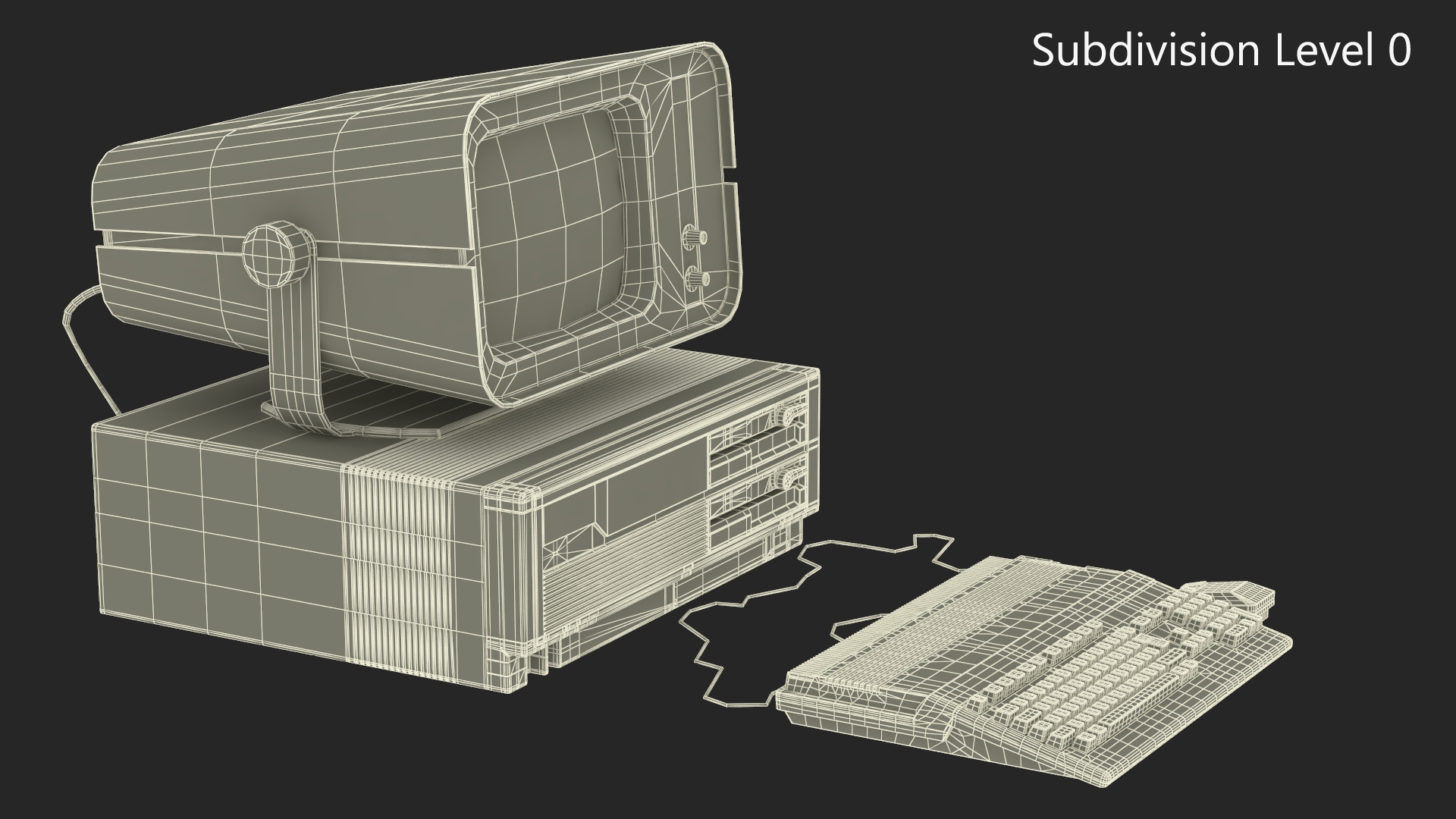 Retro Style Personal Computer 3D model