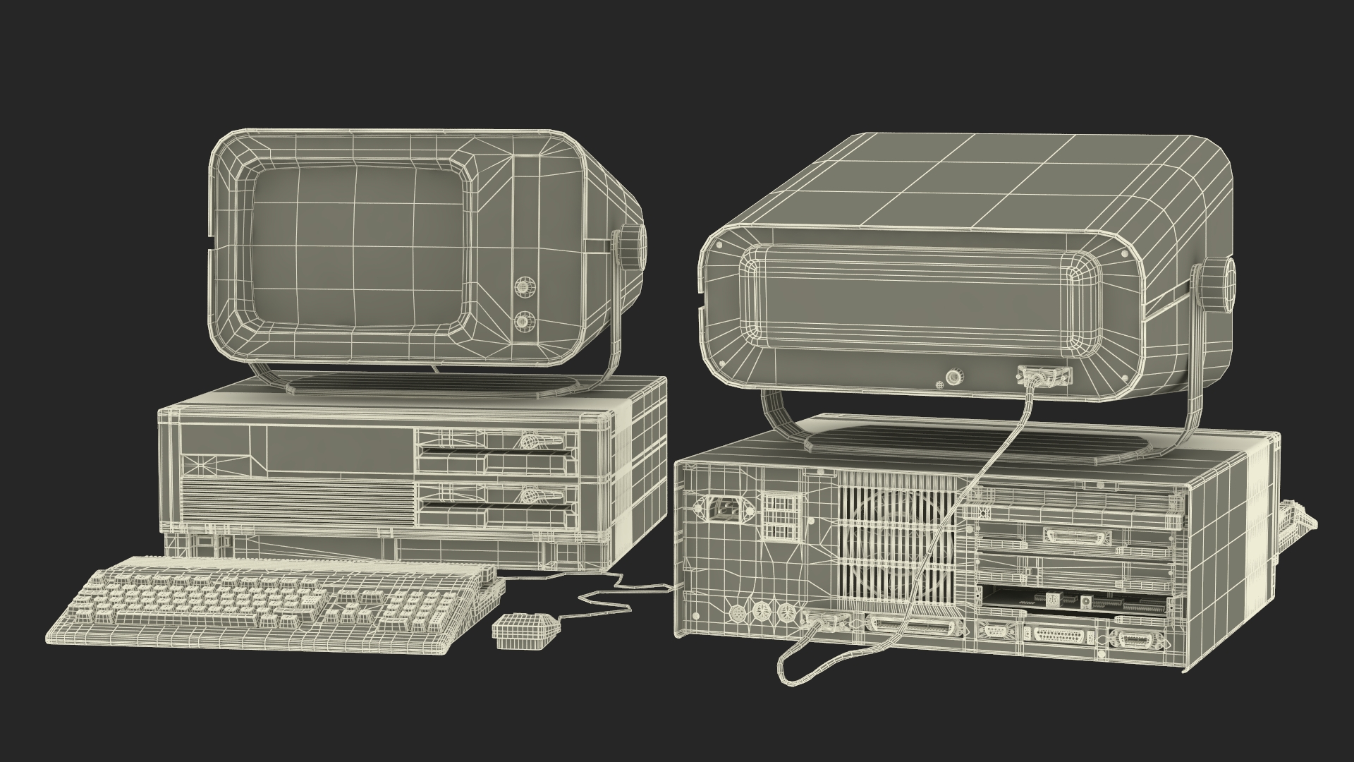 Retro Style Personal Computer 3D model