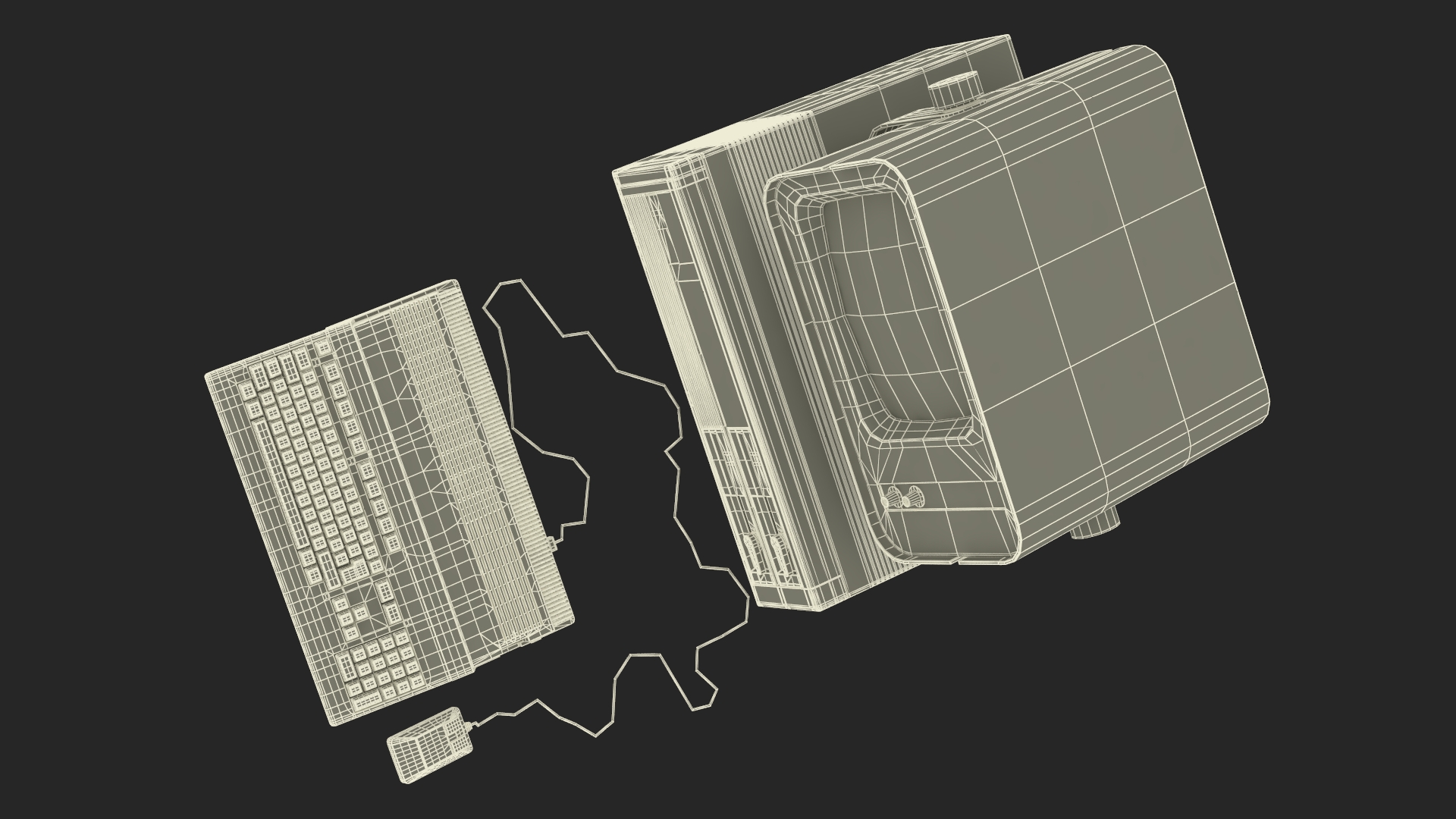 Retro Style Personal Computer 3D model