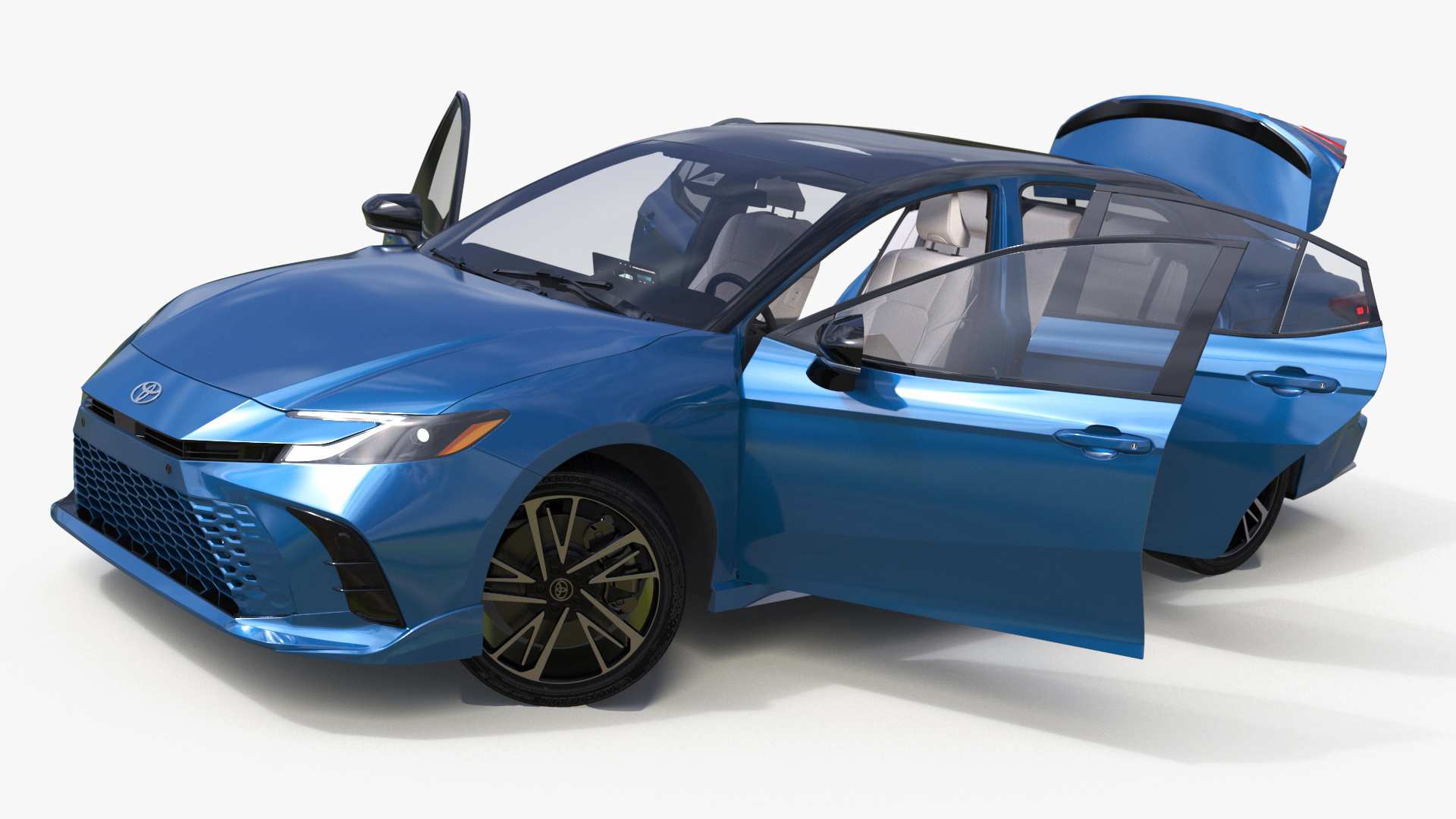 Camry 2025 Hybrid Ocean Gem Rigged 3D model