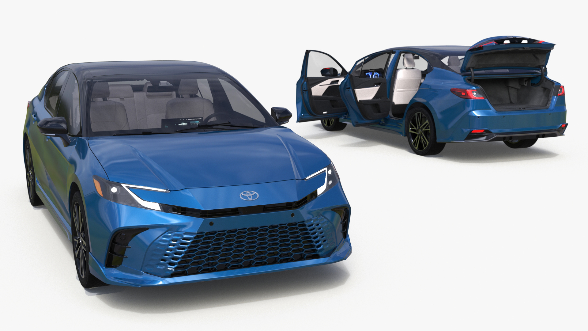 Camry 2025 Hybrid Ocean Gem Rigged 3D model