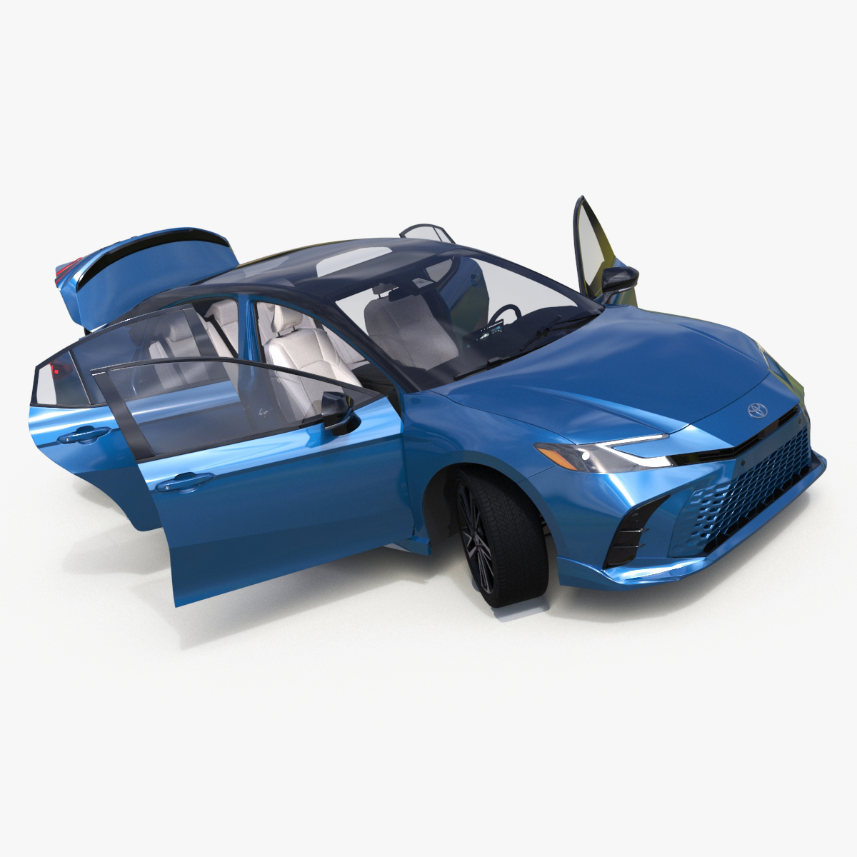 Camry 2025 Hybrid Ocean Gem Rigged 3D model