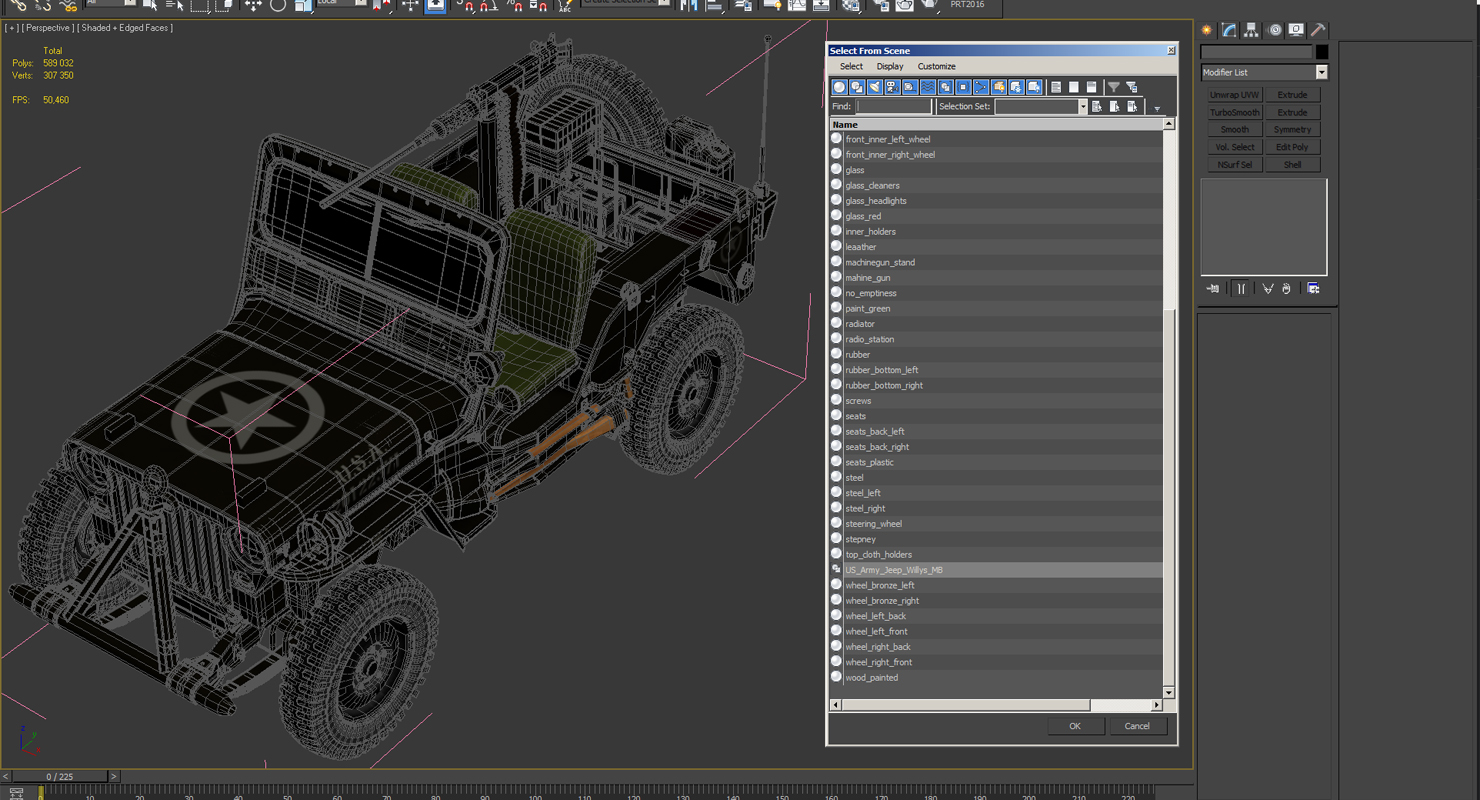 US Army Jeep Willys MB 3D