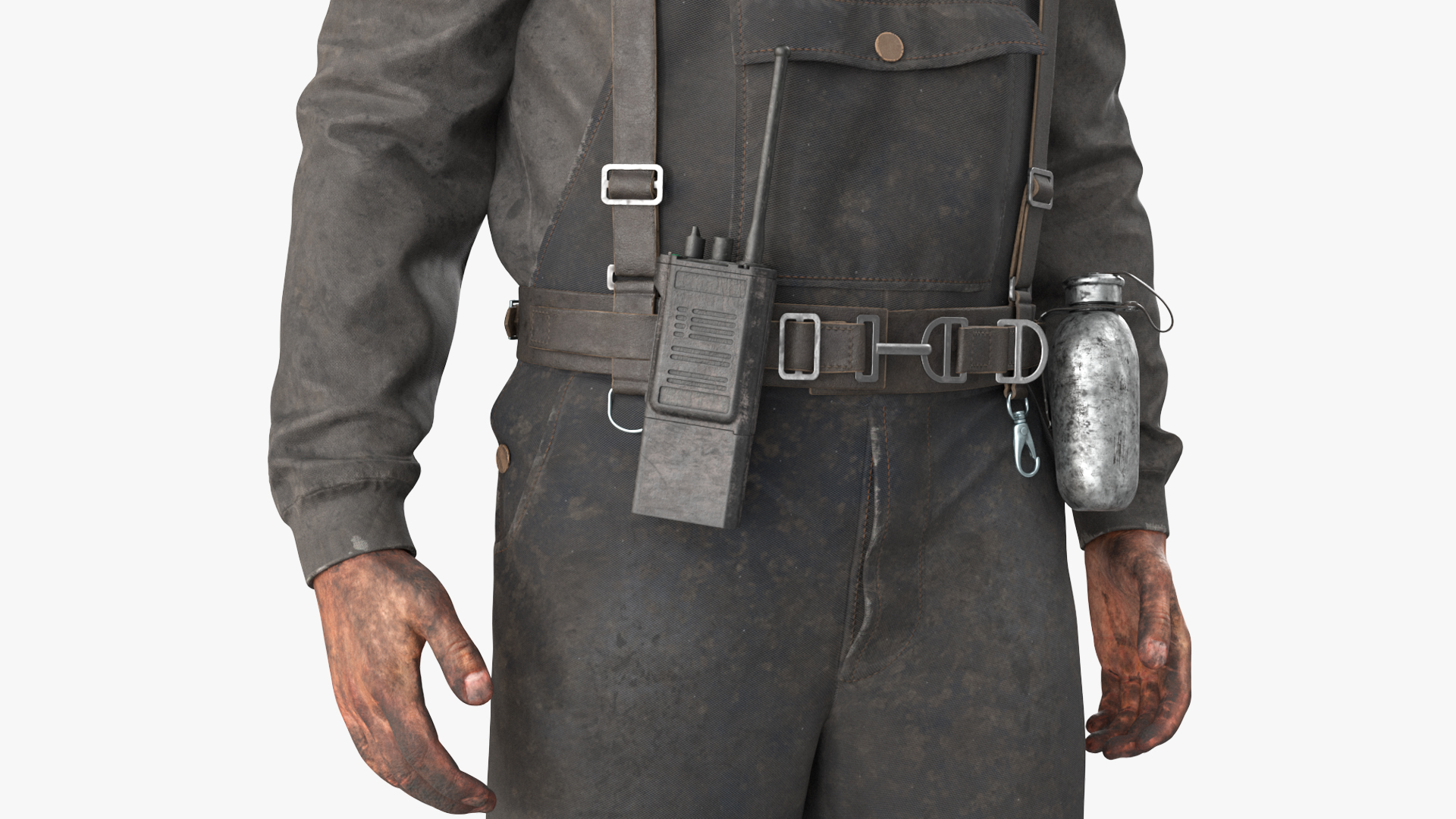 Coal Miner in Pose Fur 3D