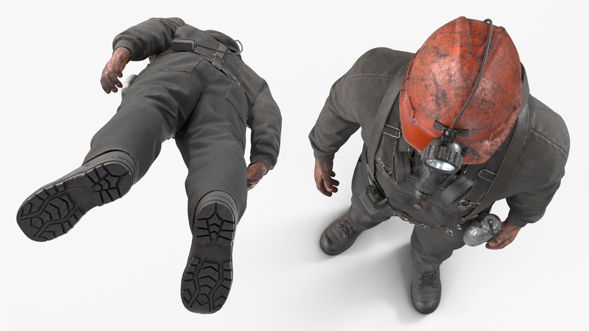 Coal Miner in Pose Fur 3D