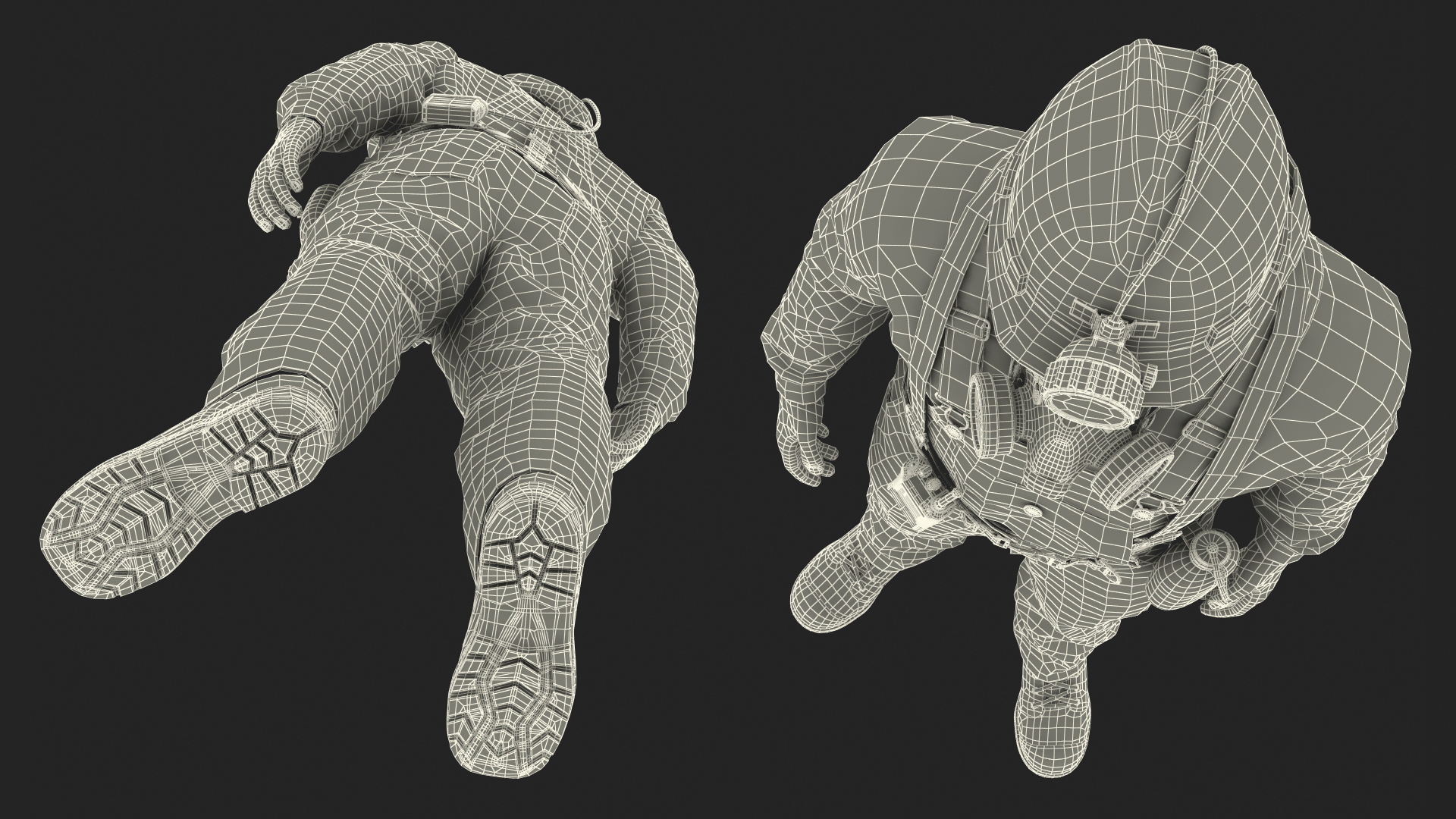 Coal Miner in Pose Fur 3D