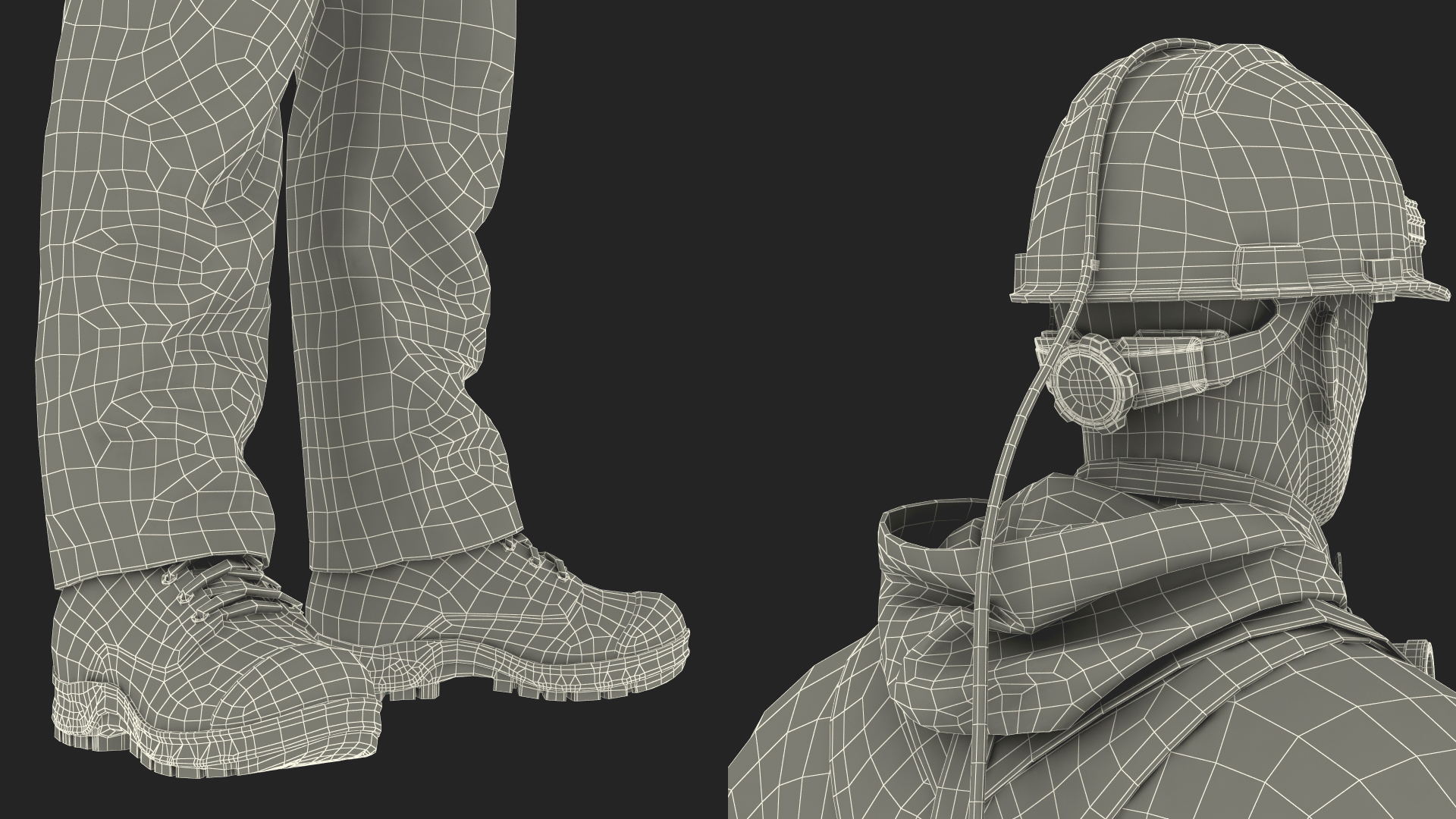 Coal Miner in Pose Fur 3D