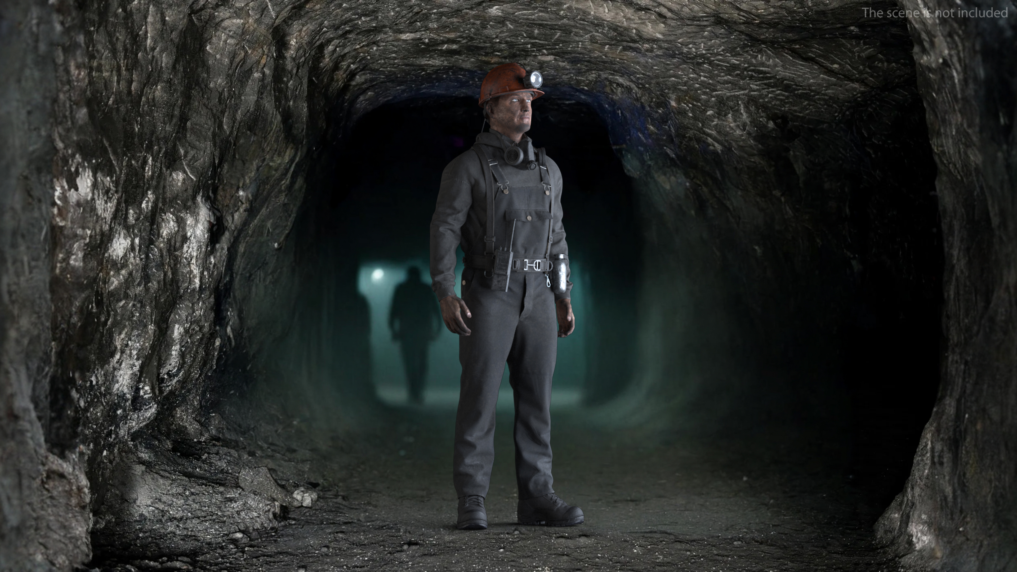 Coal Miner in Pose Fur 3D