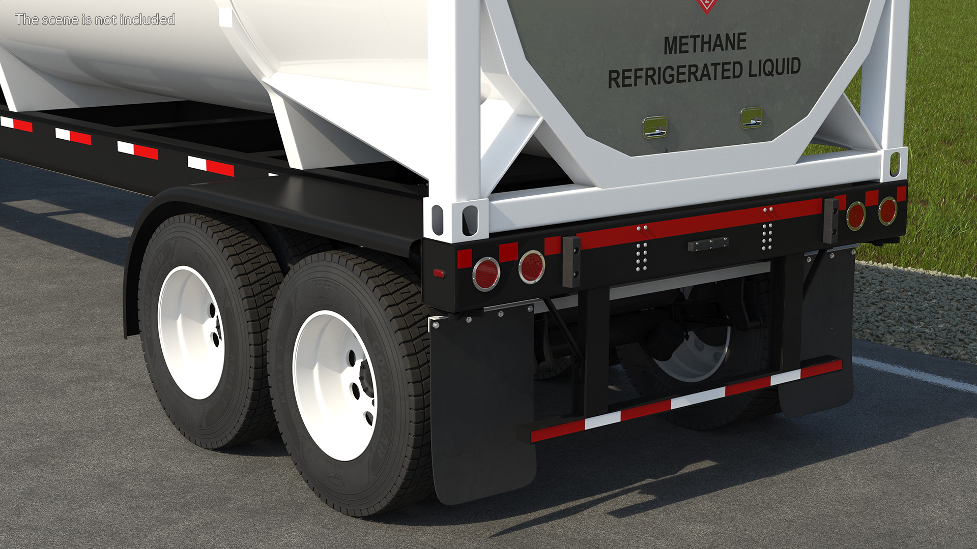 3D Volvo Truck with Gas Tank Trailer model