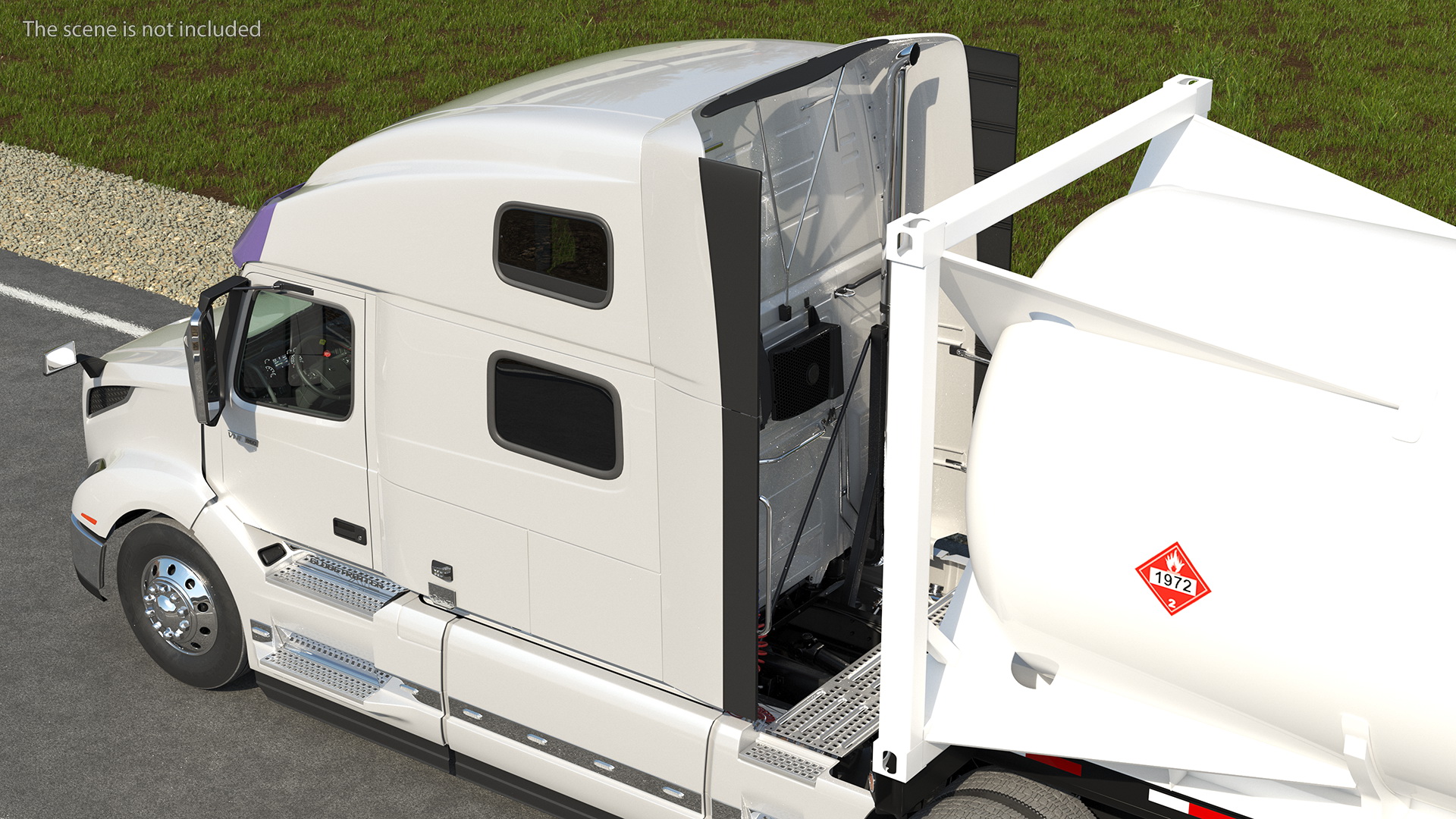 3D Volvo Truck with Gas Tank Trailer model