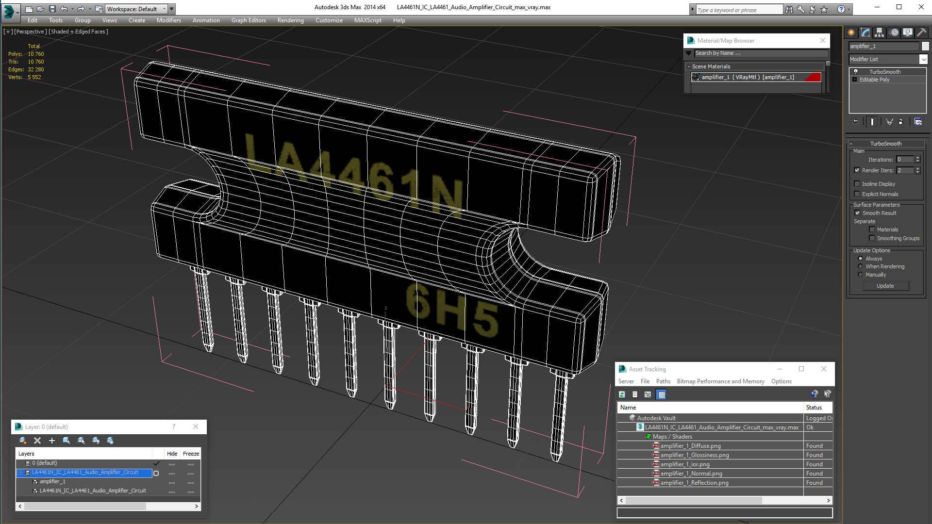 3D LA4461N IC LA4461 Audio Amplifier Circuit