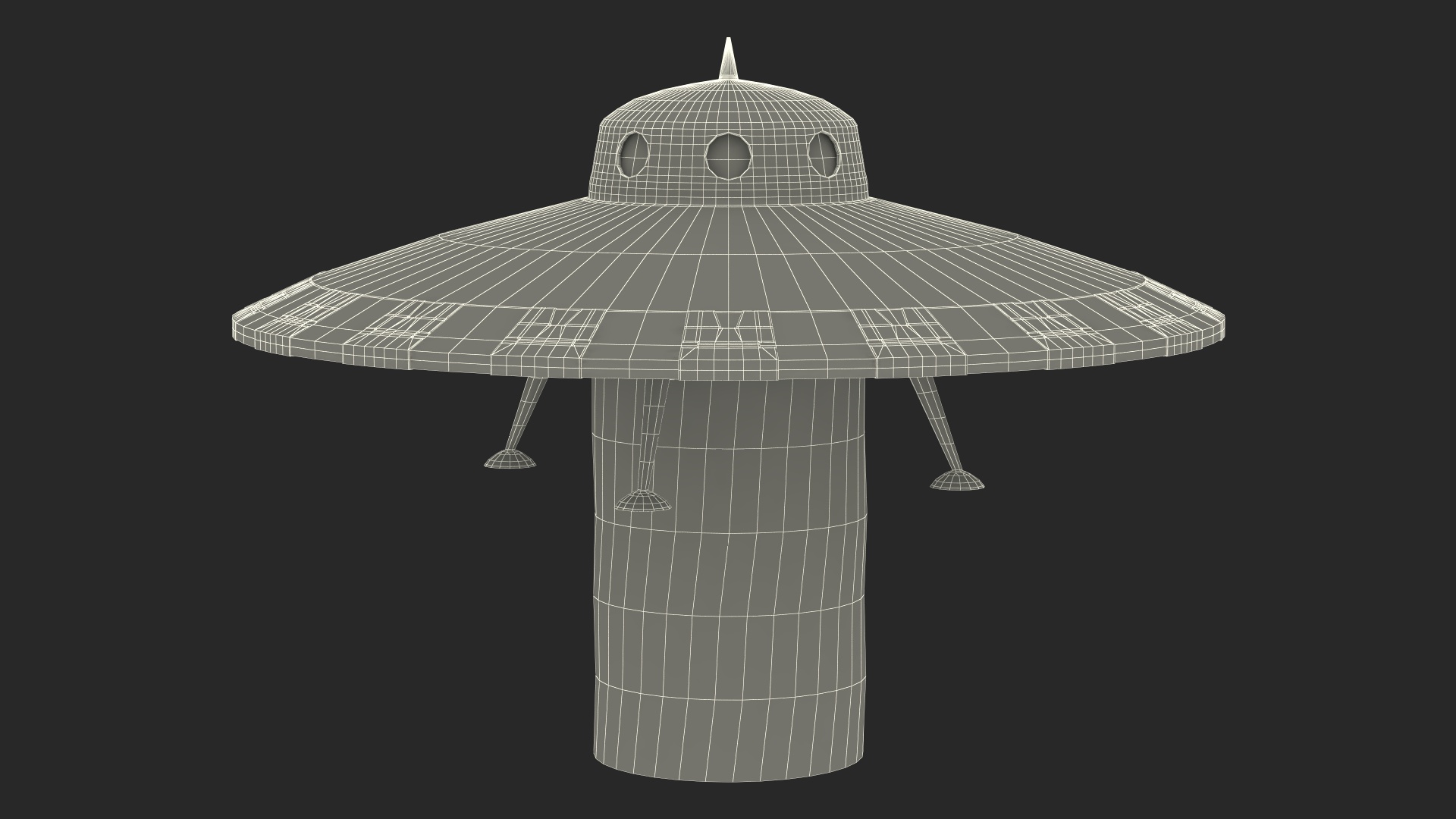 3D model Old UFO Ship Kidnaps