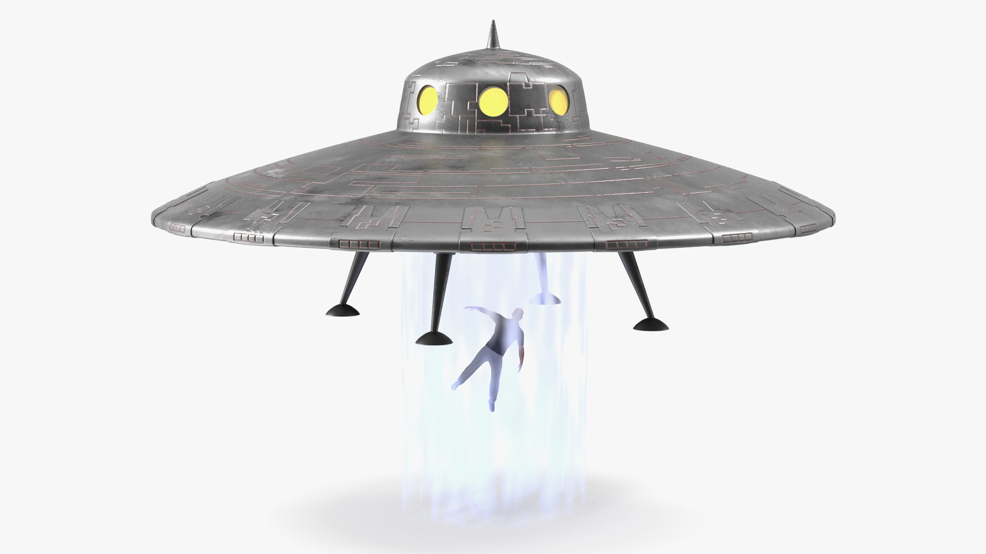 3D model Old UFO Ship Kidnaps