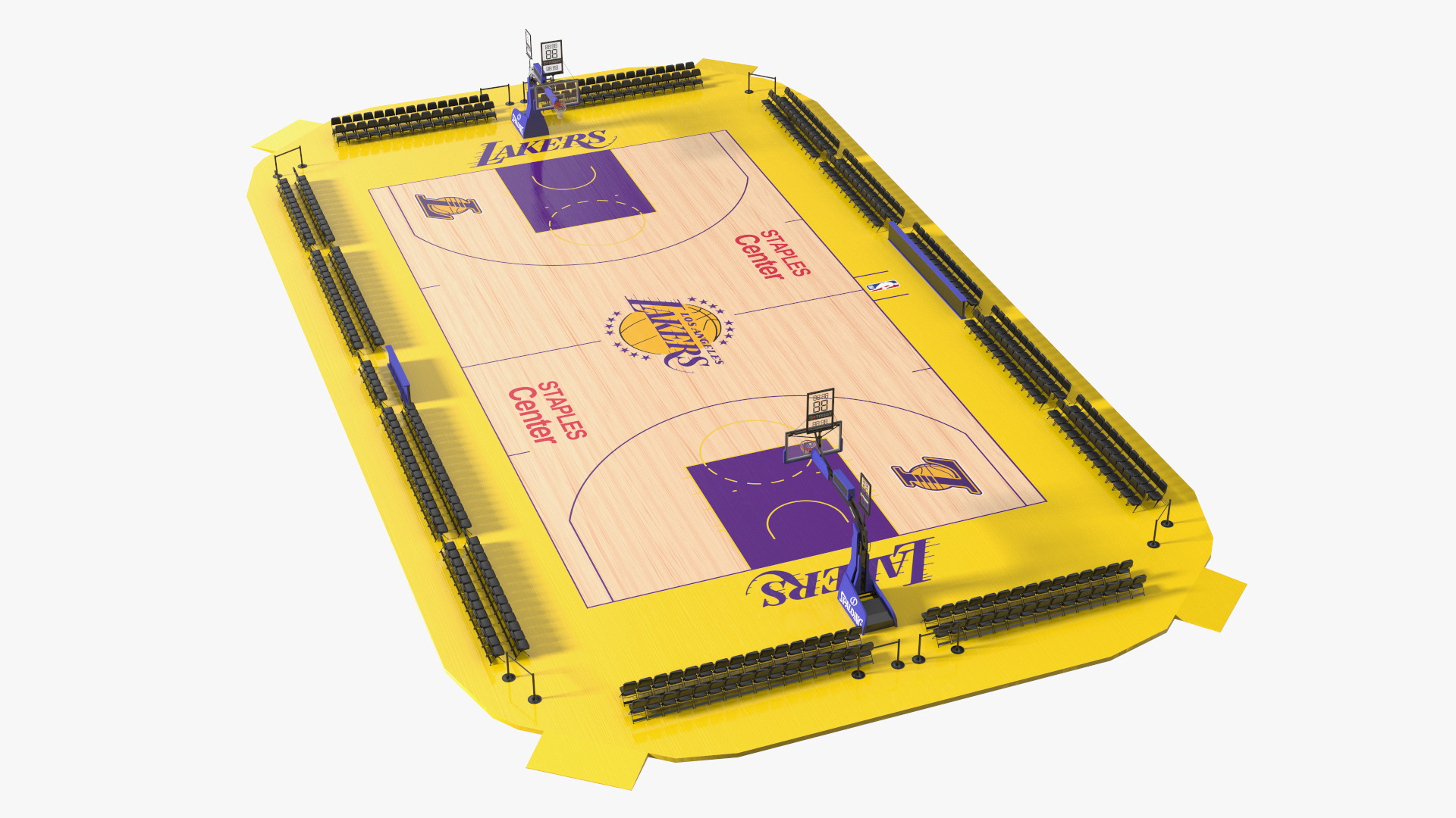 3D model Basketball Court Los Angeles Lakers