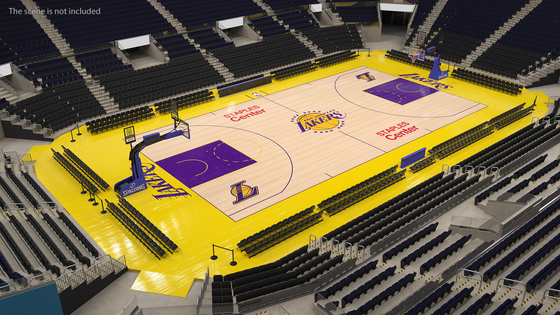 3D model Basketball Court Los Angeles Lakers