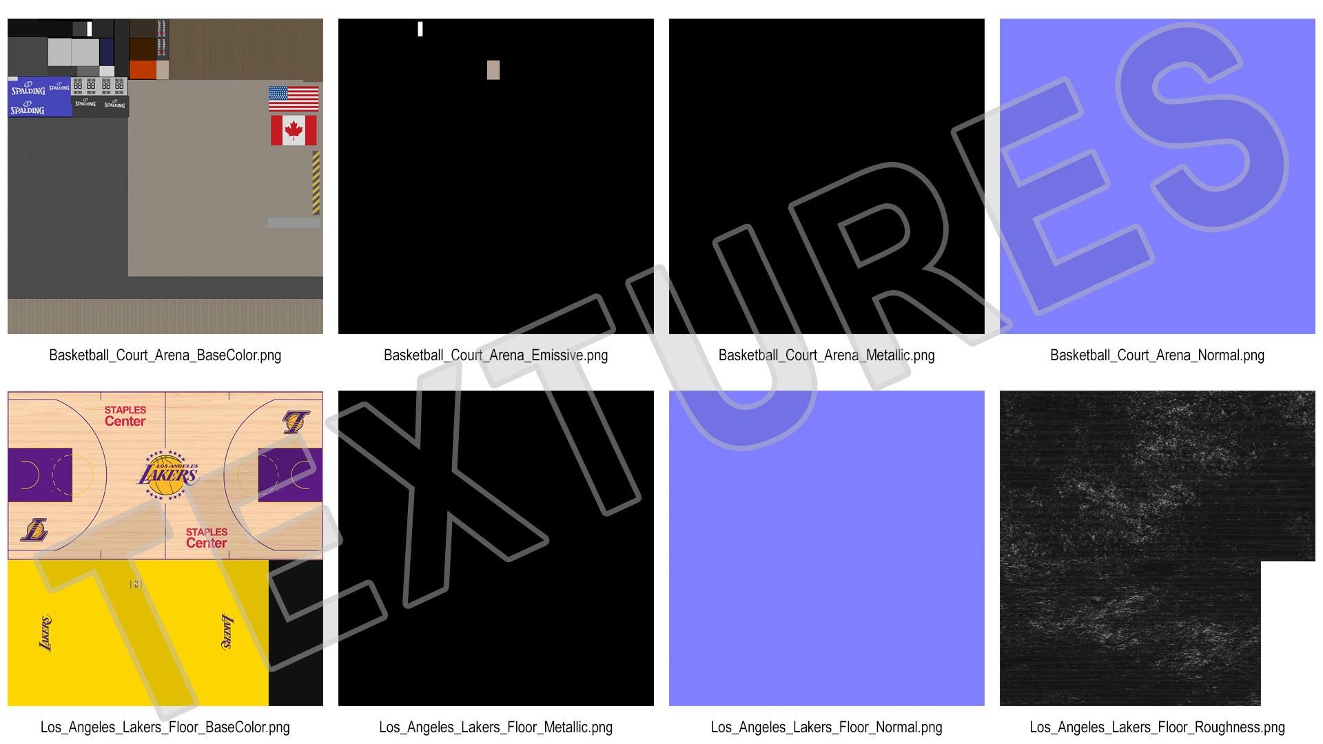 3D model Basketball Court Los Angeles Lakers