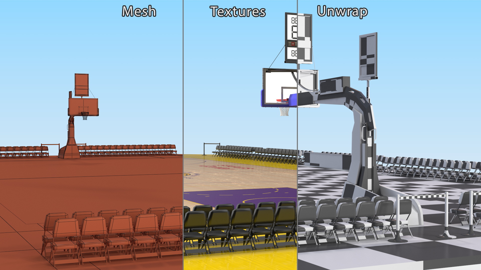3D model Basketball Court Los Angeles Lakers