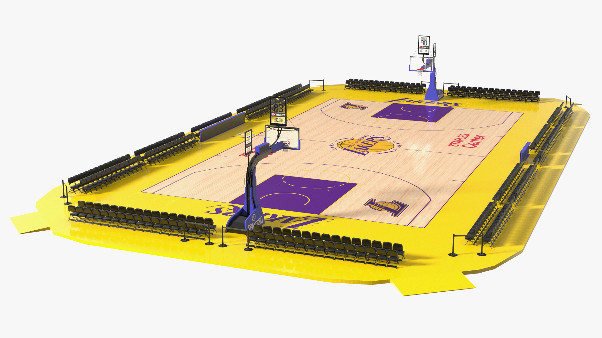 3D model Basketball Court Los Angeles Lakers