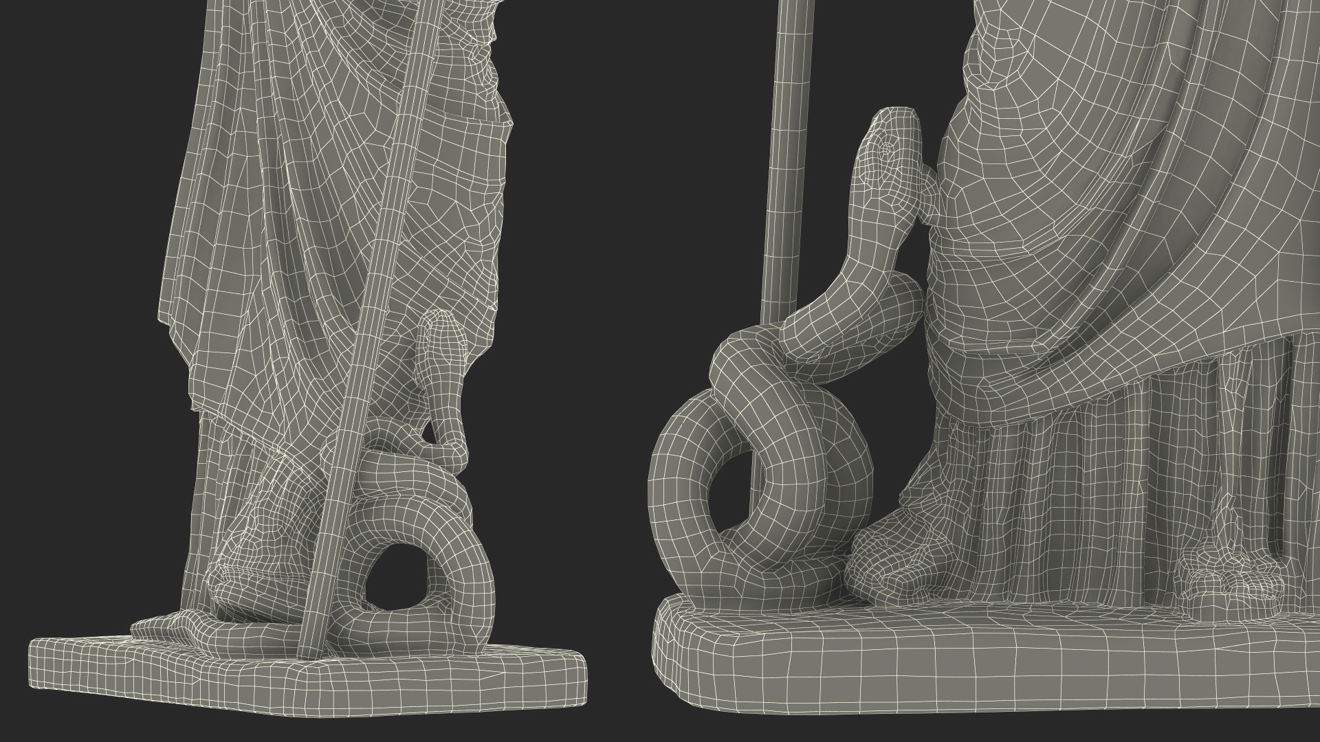 3D model Sculpture Athena Giustiniani Marble