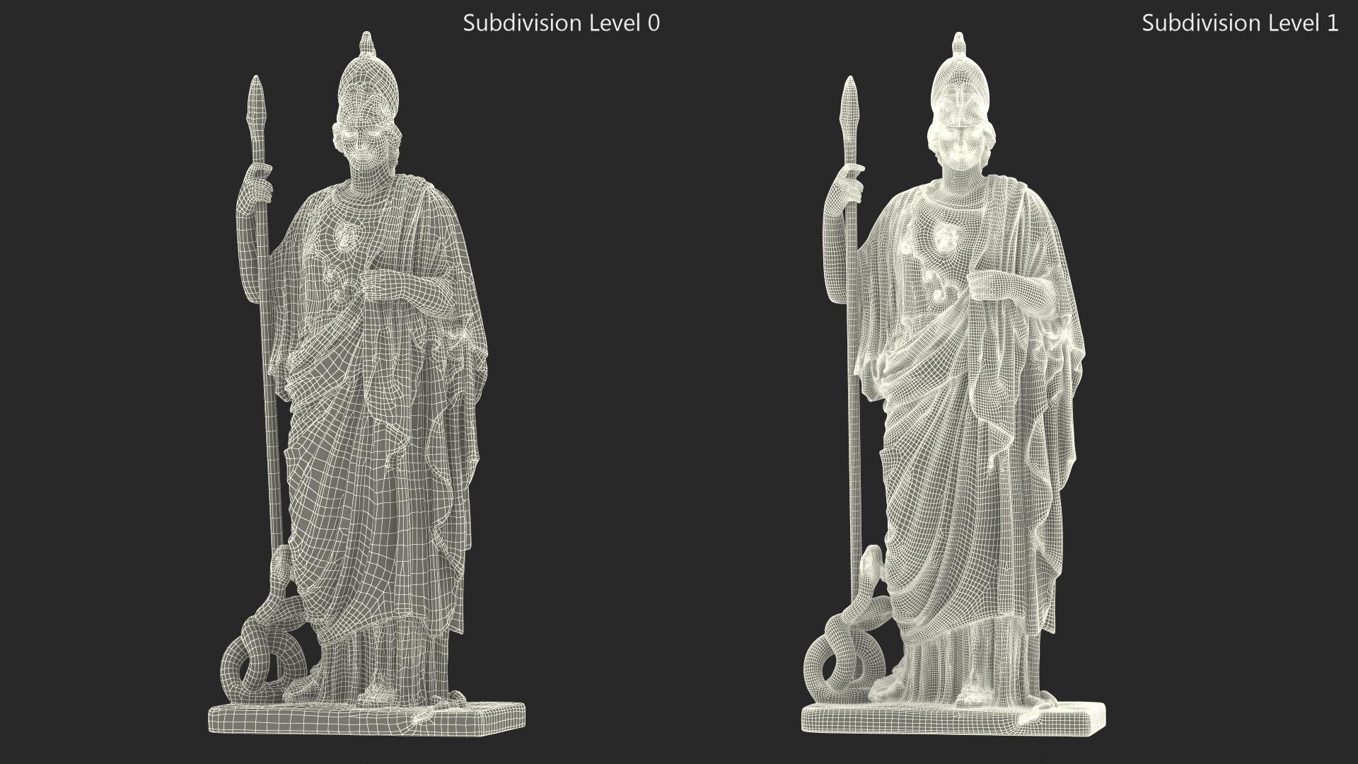 3D model Sculpture Athena Giustiniani Marble