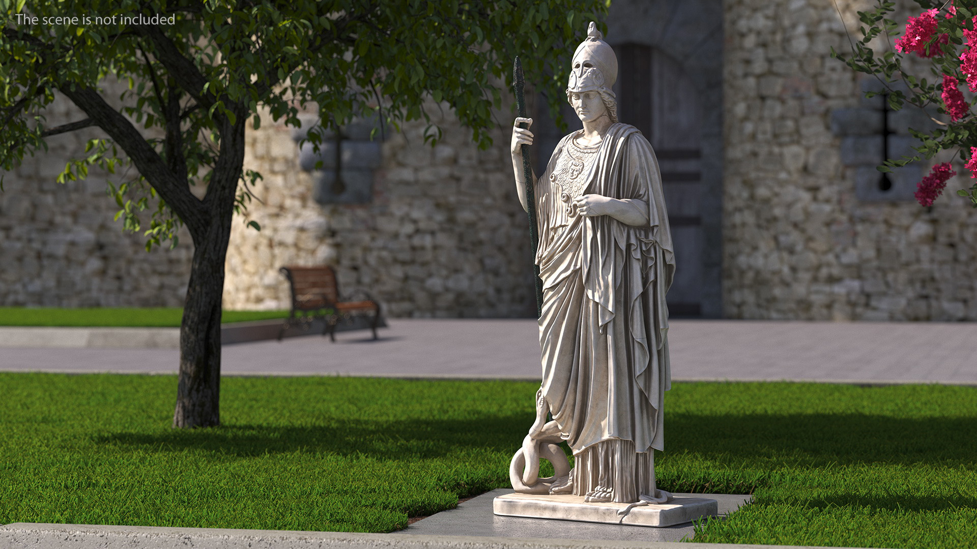3D model Sculpture Athena Giustiniani Marble