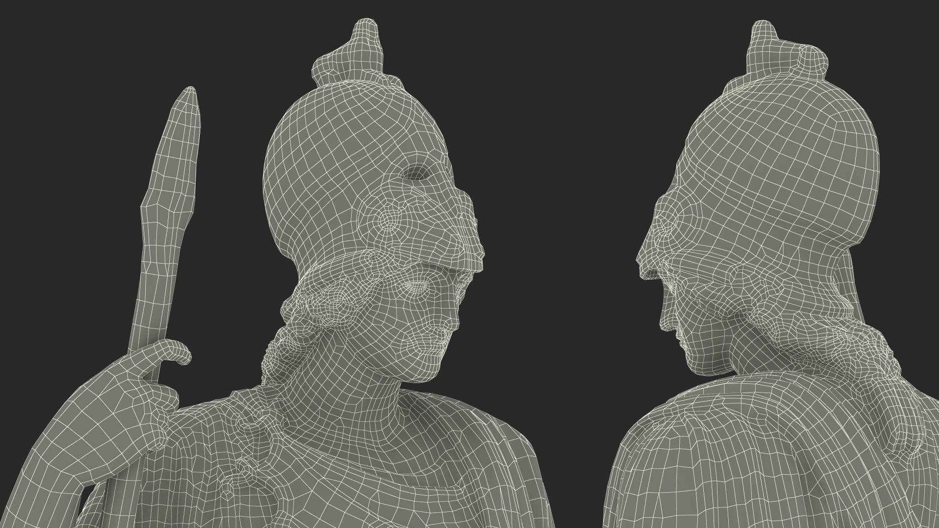 3D model Sculpture Athena Giustiniani Marble