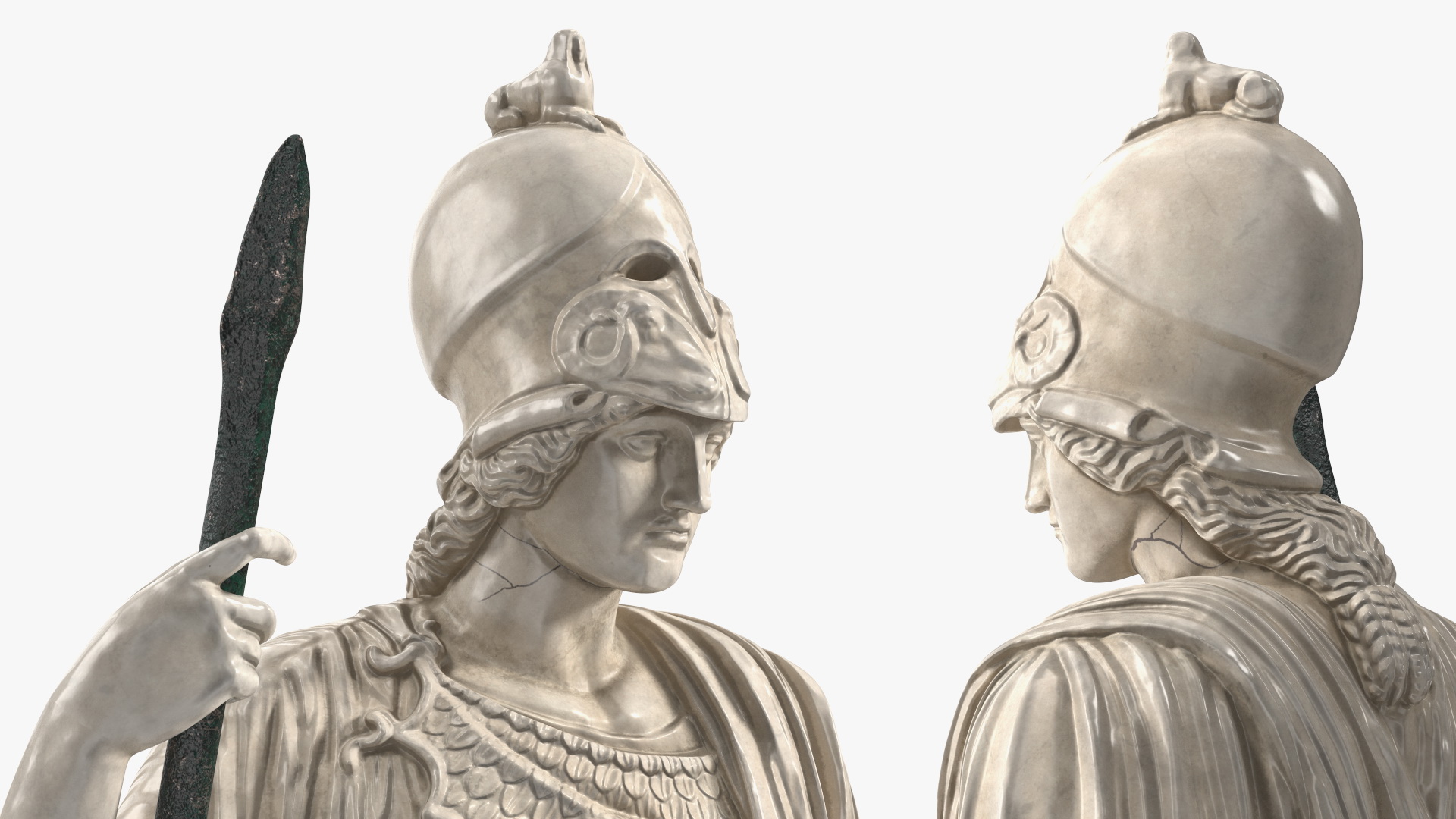 3D model Sculpture Athena Giustiniani Marble