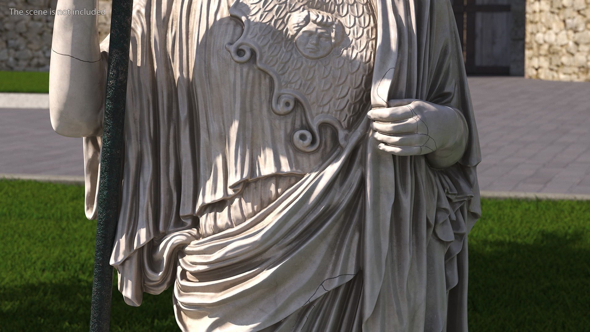 3D model Sculpture Athena Giustiniani Marble