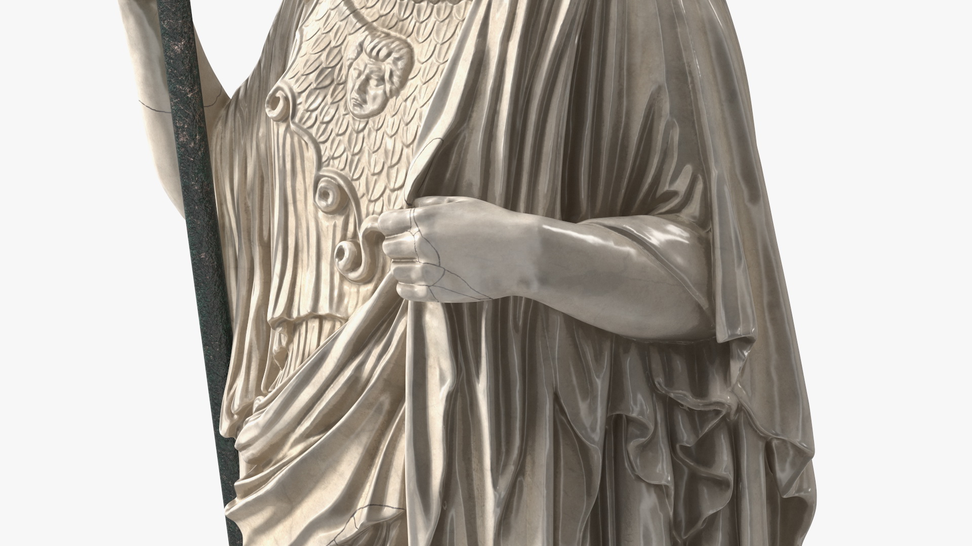 3D model Sculpture Athena Giustiniani Marble